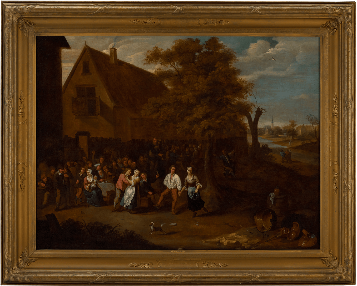 A Peasant Country Scene by Jan Thomas van Kessel