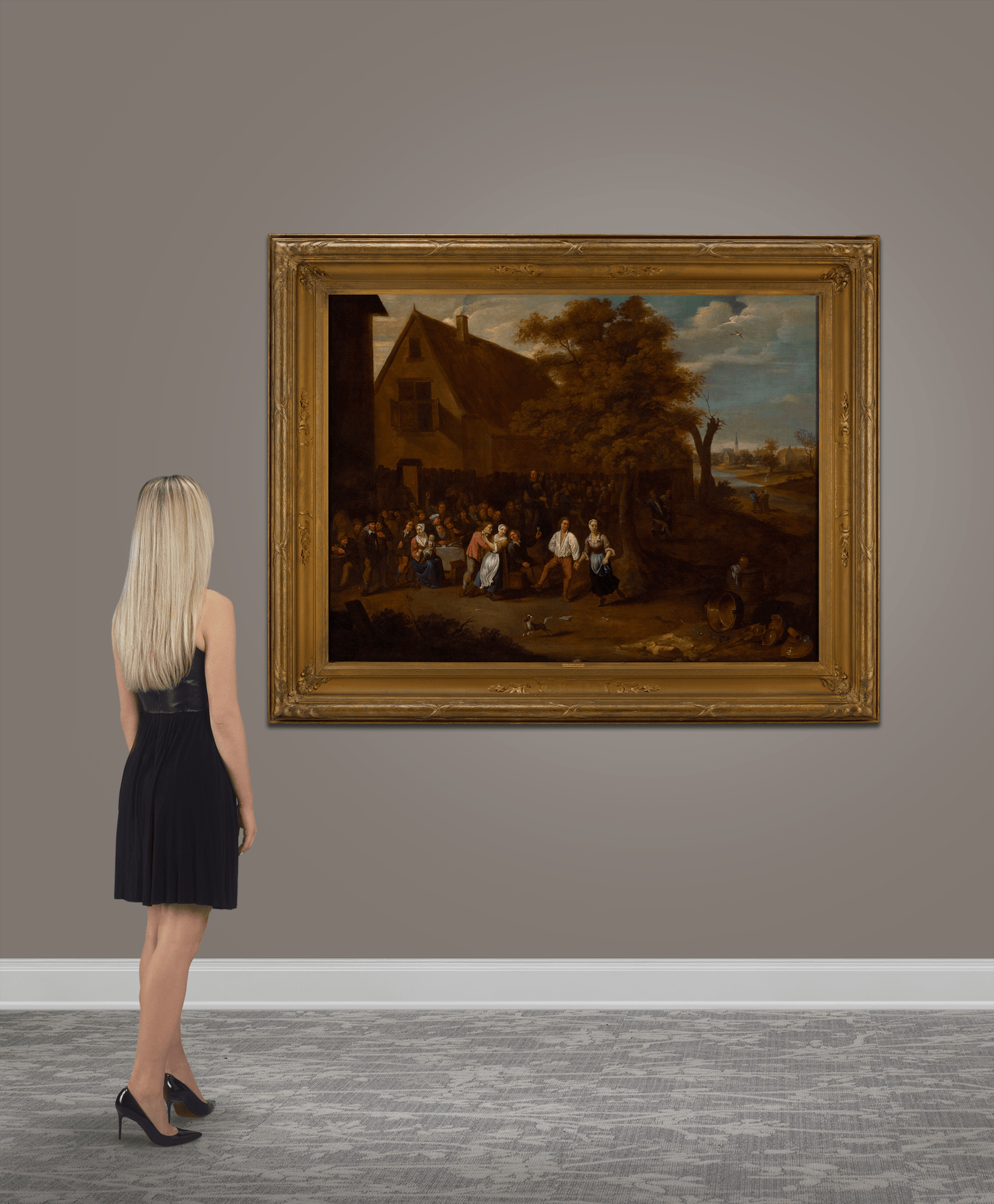 A Peasant Country Scene by Jan Thomas van Kessel