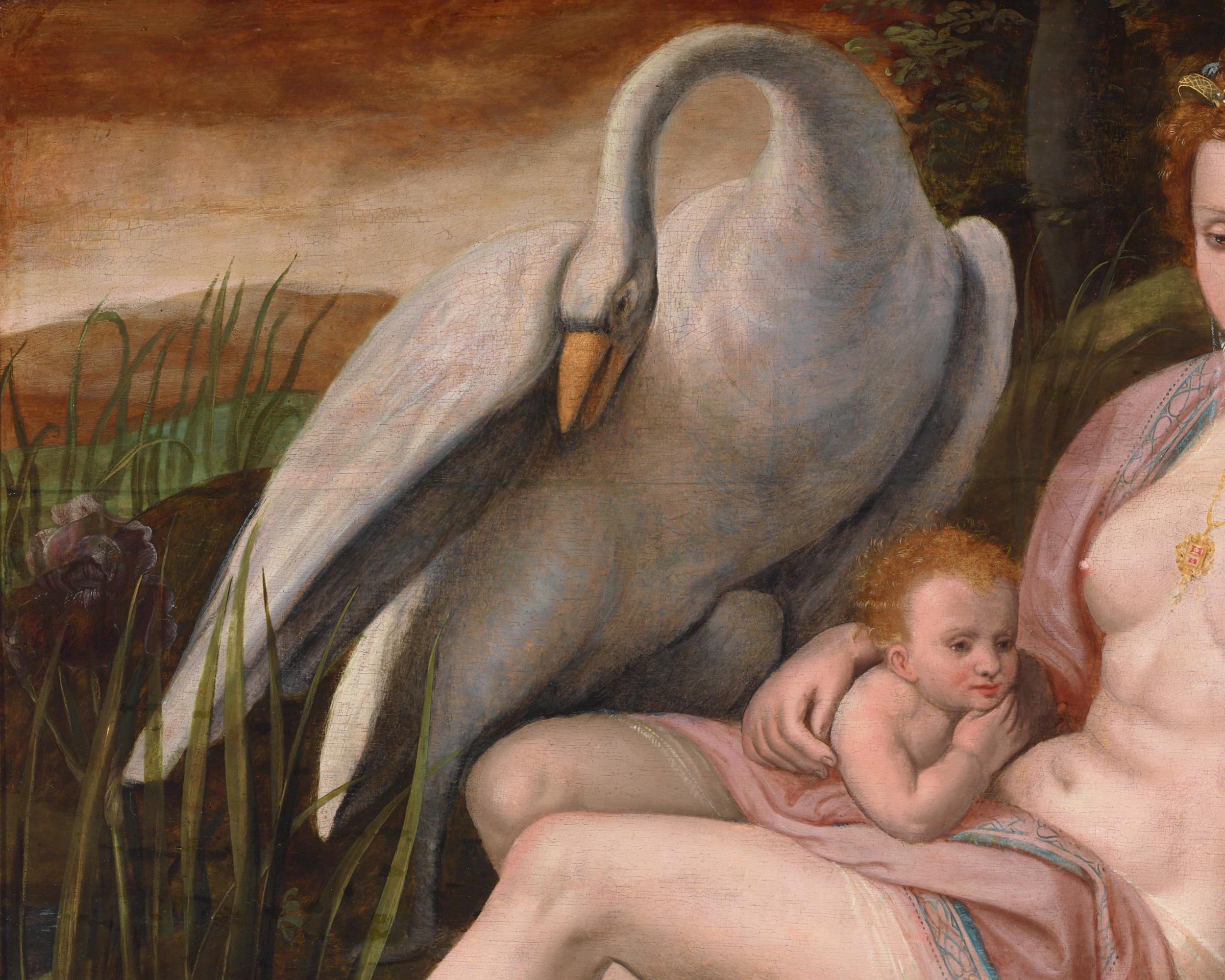 Leda and the Swan by Workshop of Bartholomaeus Spranger