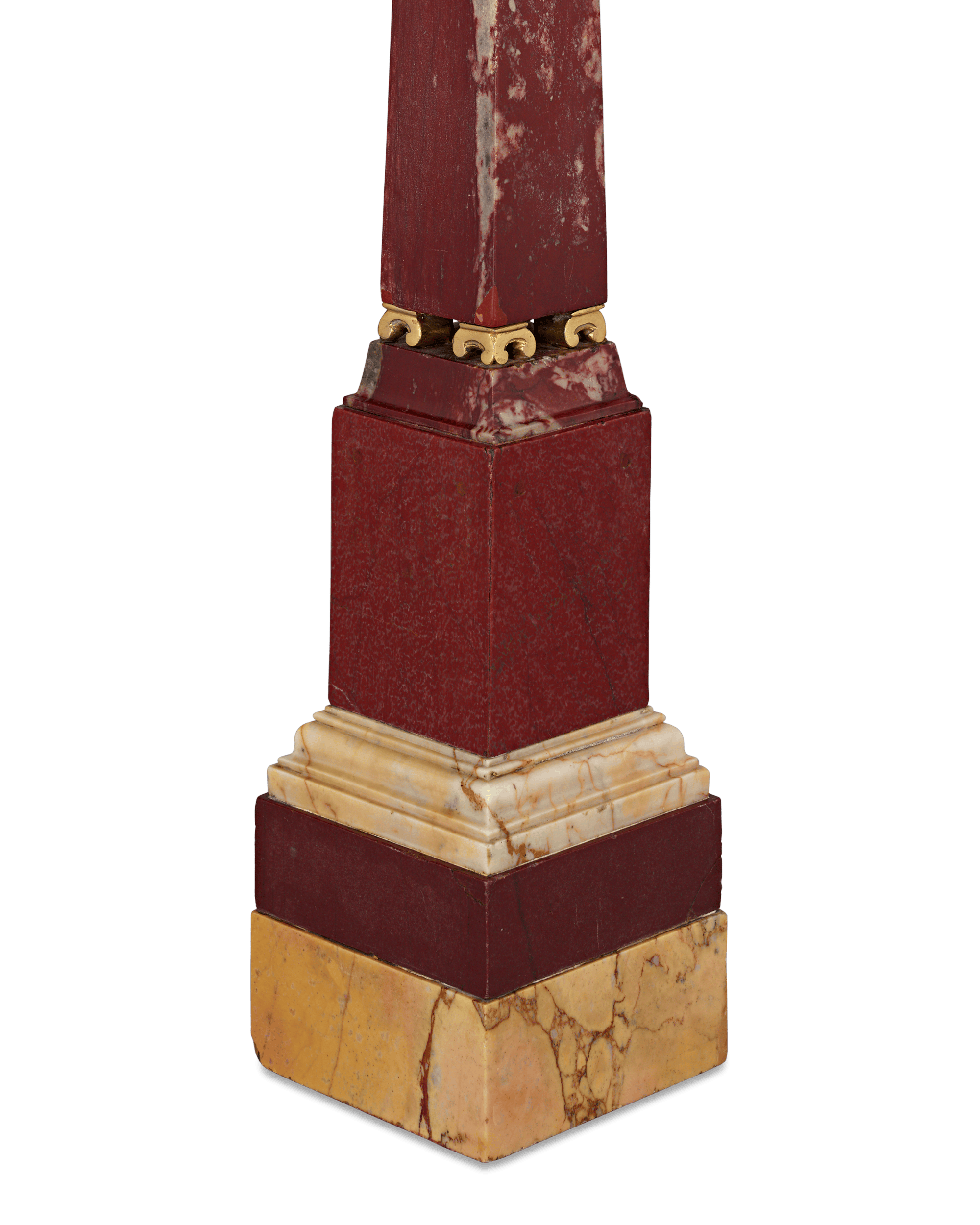 Grand Tour Marble and Ormolu Obelisks
