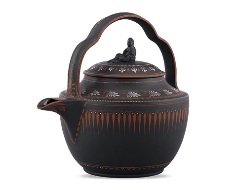 Wedgwood Black Basalt and Encaustic Enamel Rum Kettle