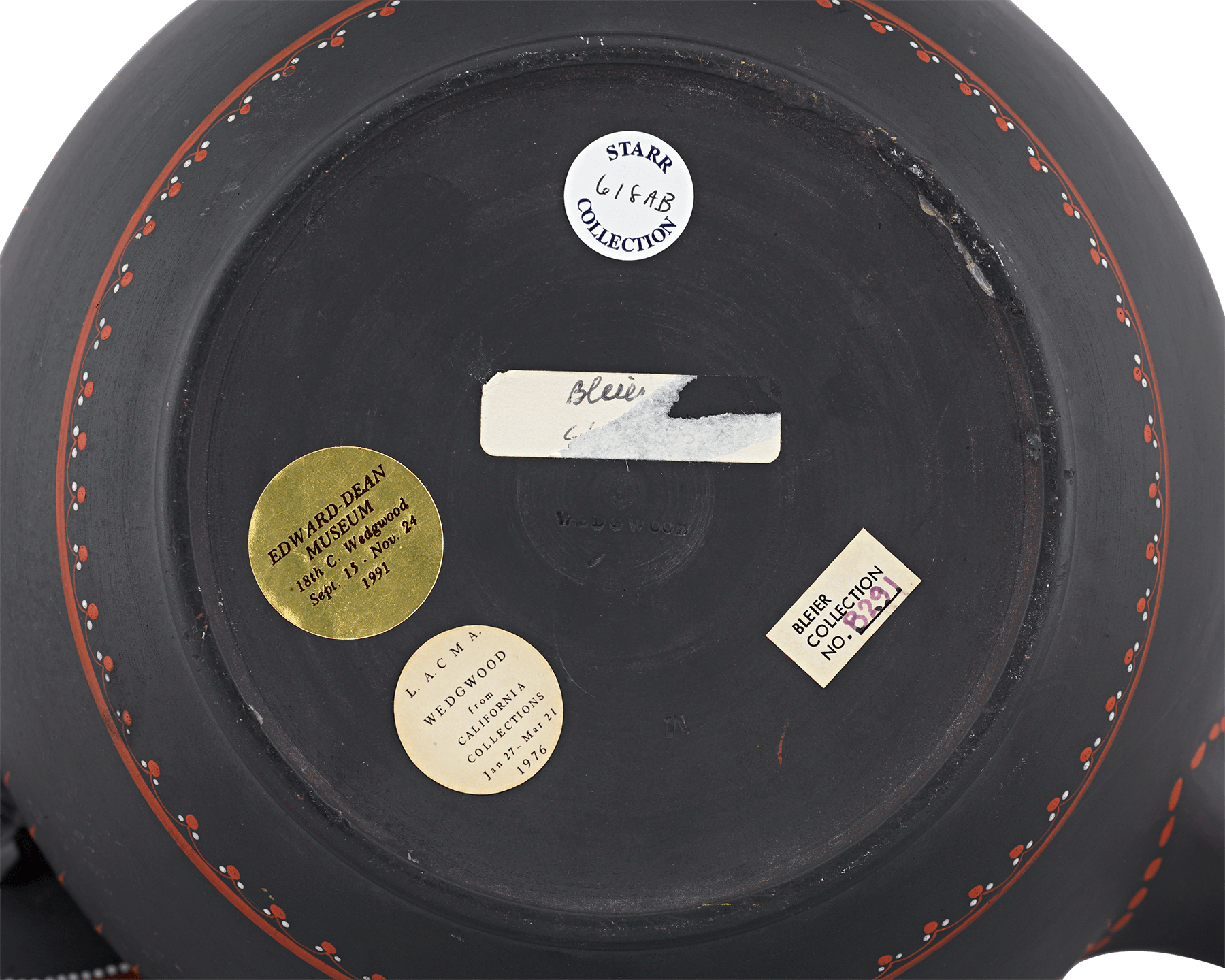 Wedgwood Black Basalt and Encaustic Enamel Rum Kettle