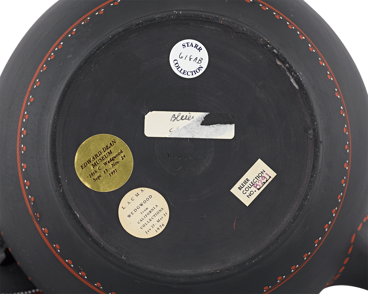 Wedgwood Black Basalt and Encaustic Enamel Rum Kettle