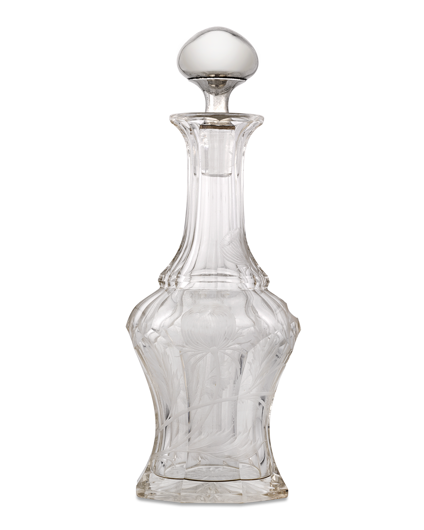 Sterling Silver and Glass Decanter