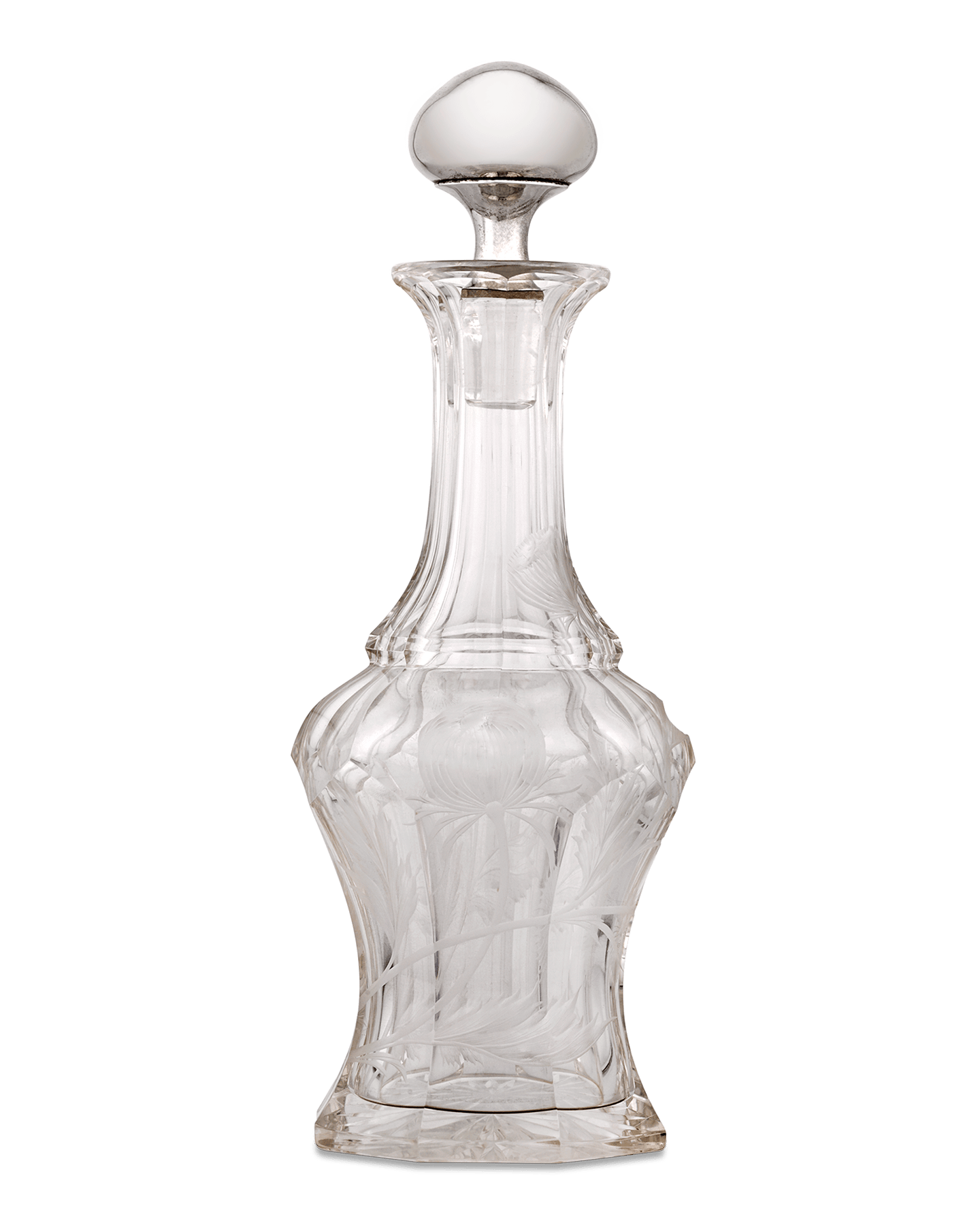 Sterling Silver and Glass Decanter