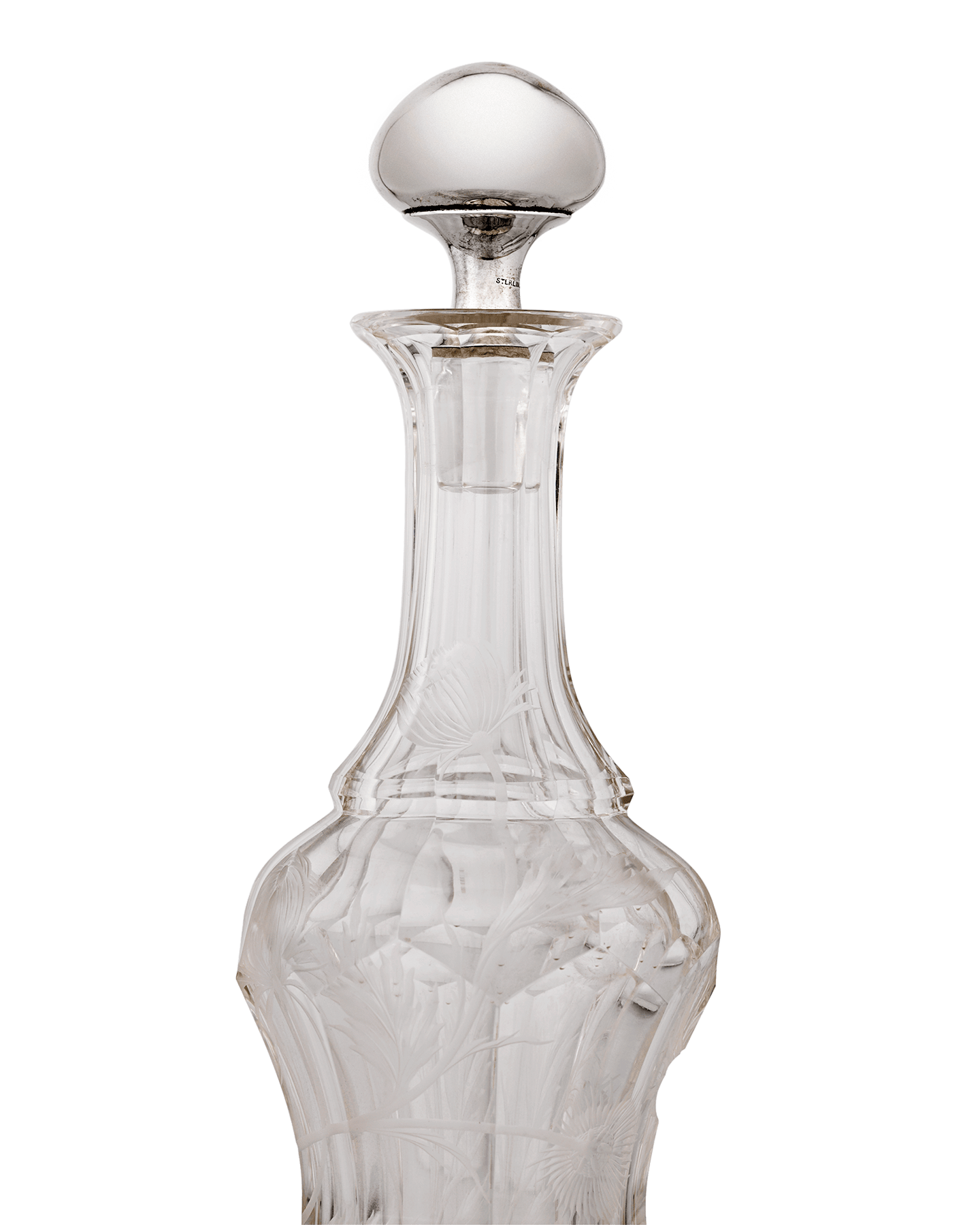 Sterling Silver and Glass Decanter