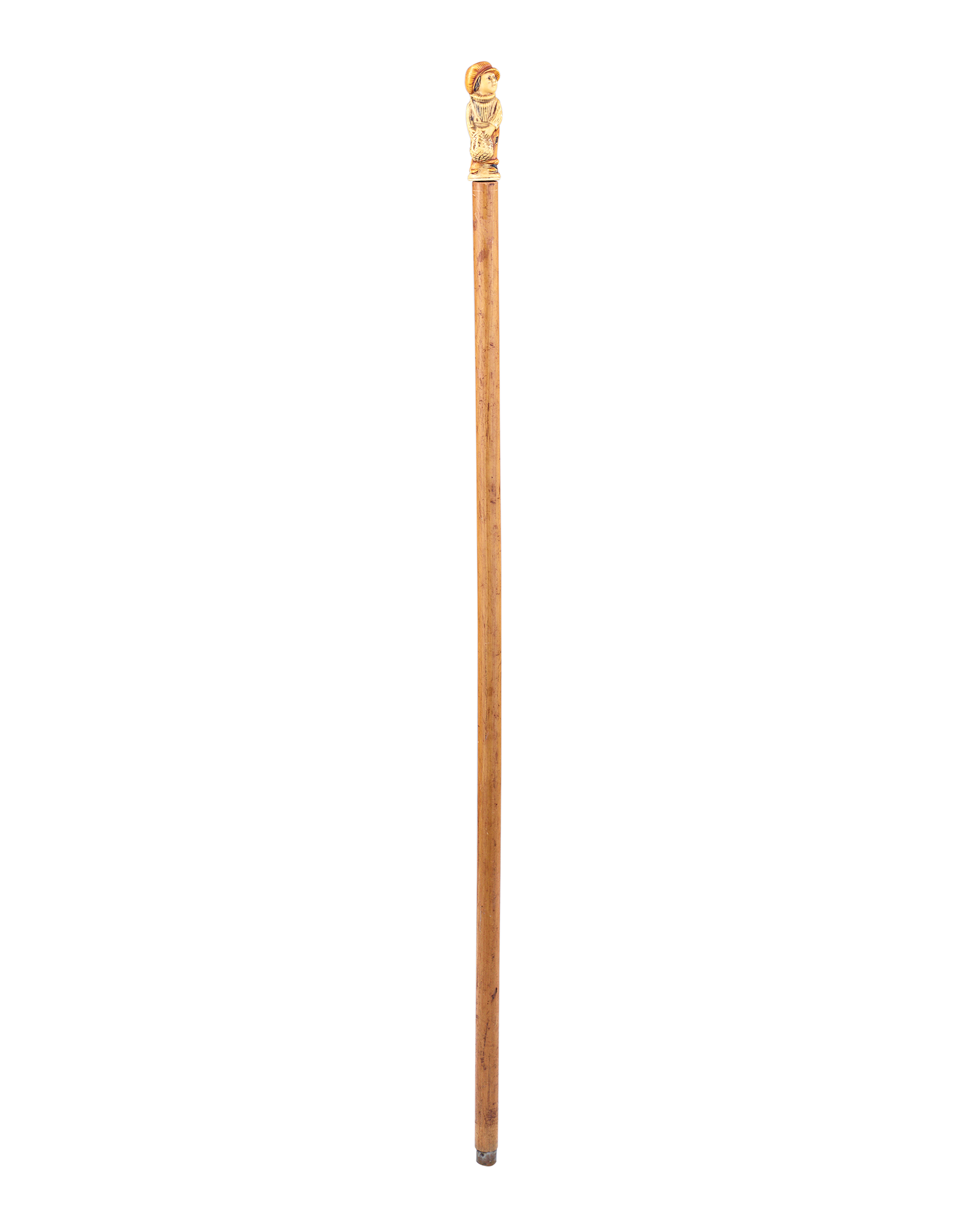 Carved Peasant Boy Cane