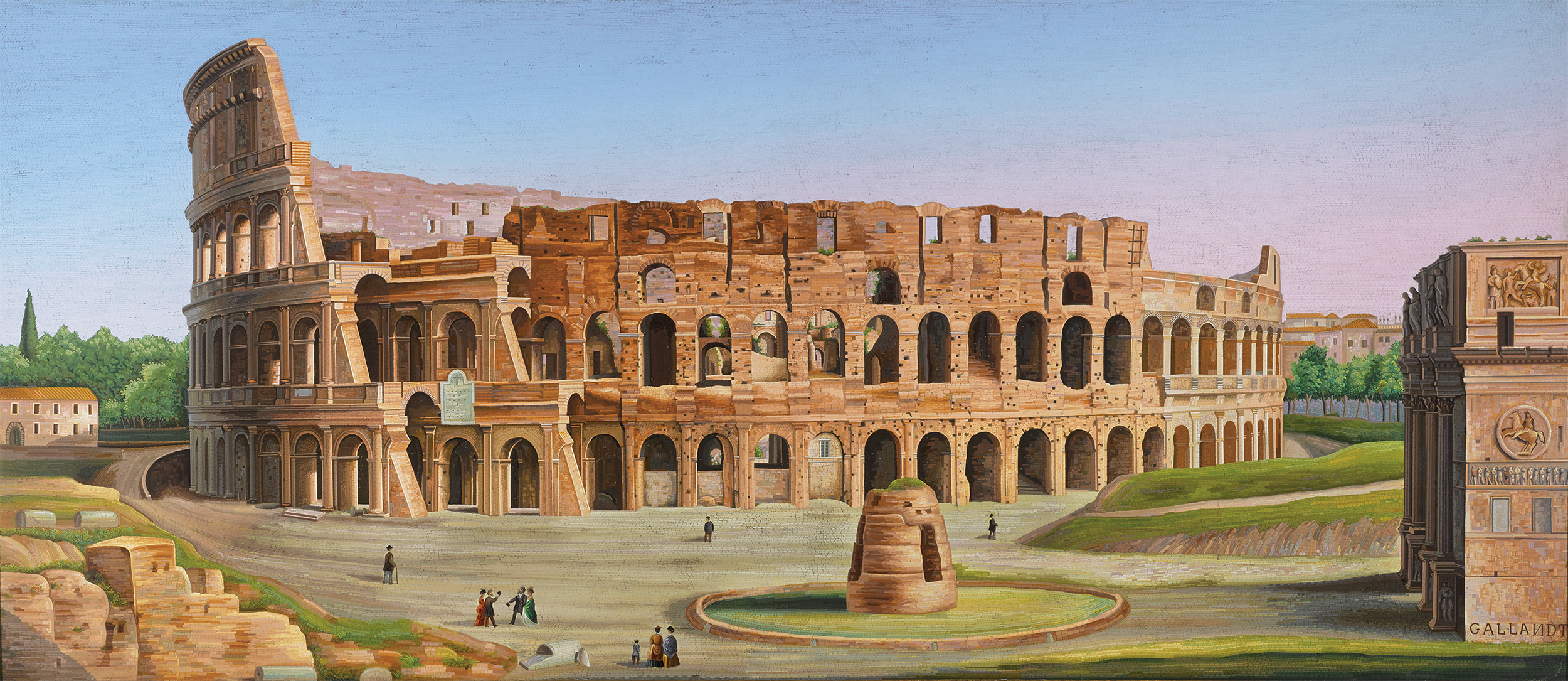 The Colosseum Micromosaic by Luigi Gallandt