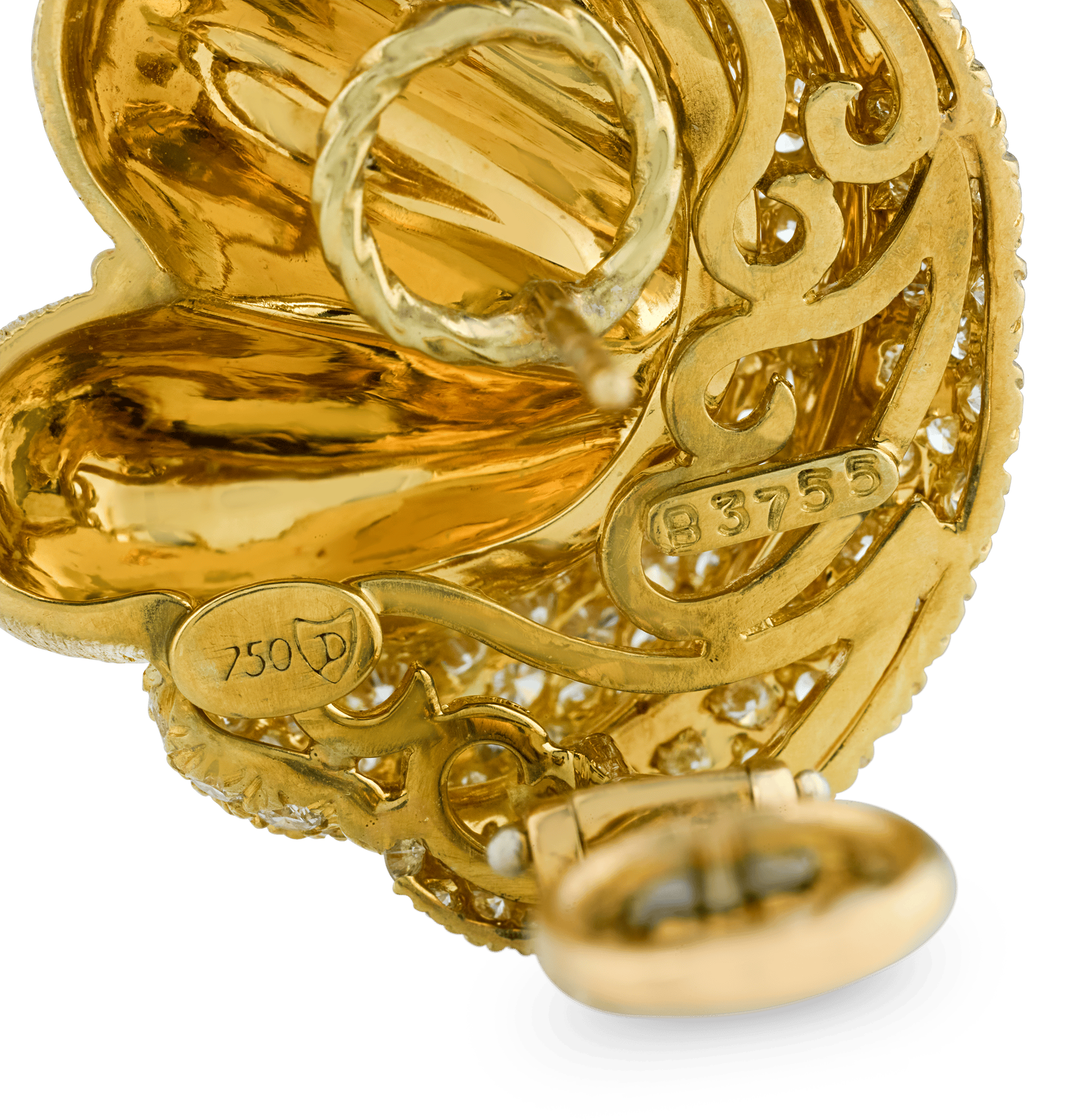 Henry Dunay Gold and Diamond Earrings