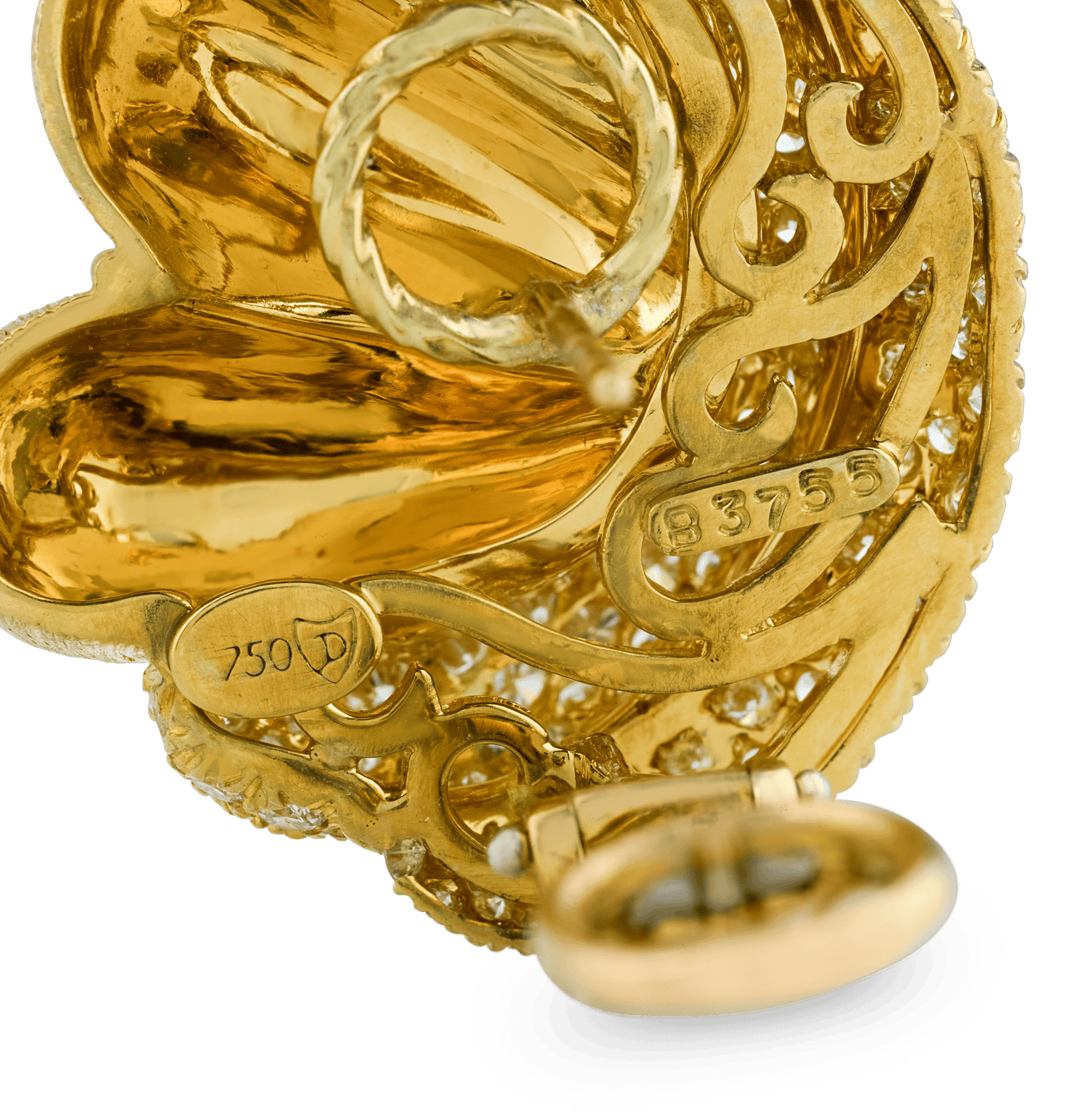 Henry Dunay Gold and Diamond Earrings