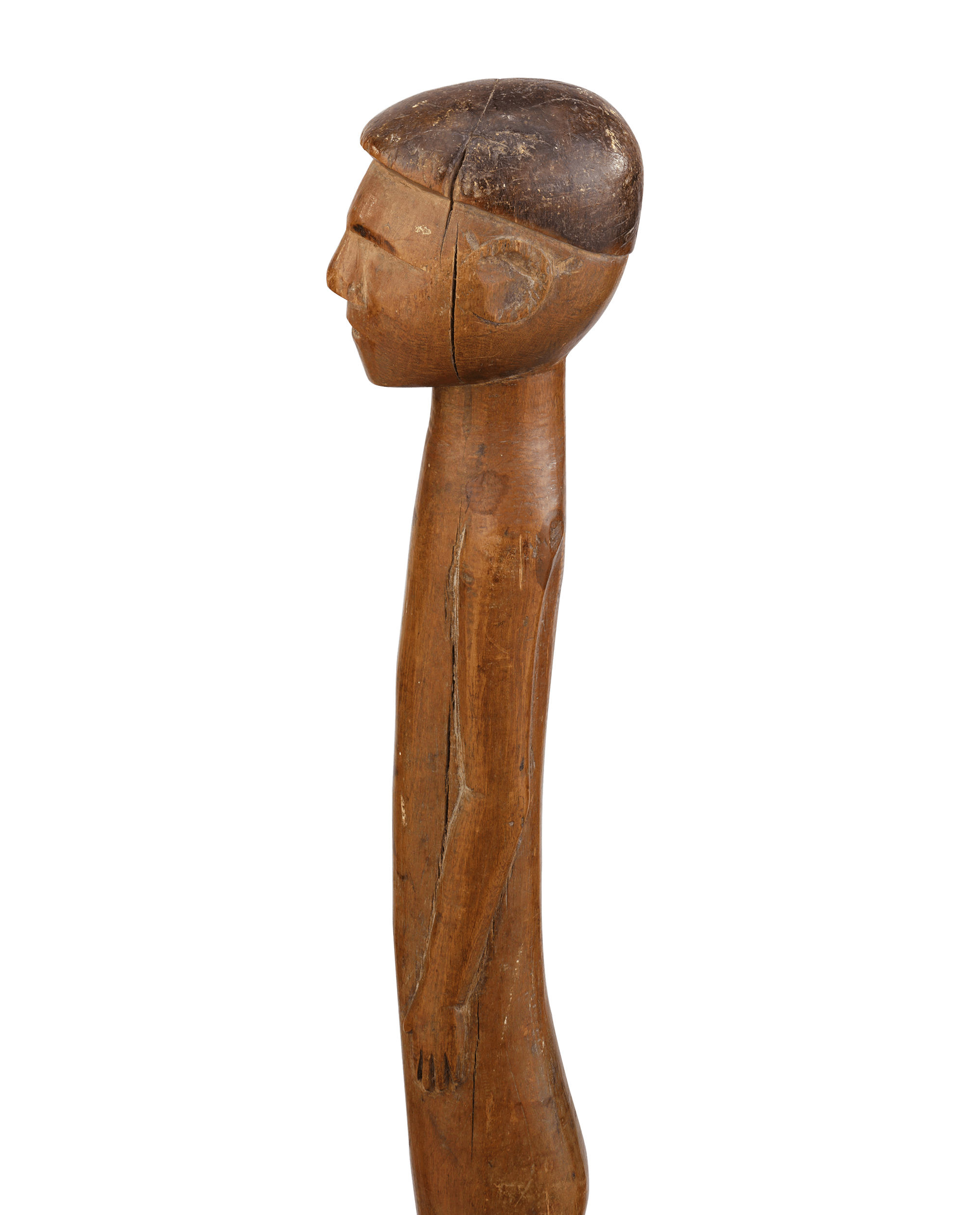 African Man Folk Art Cane