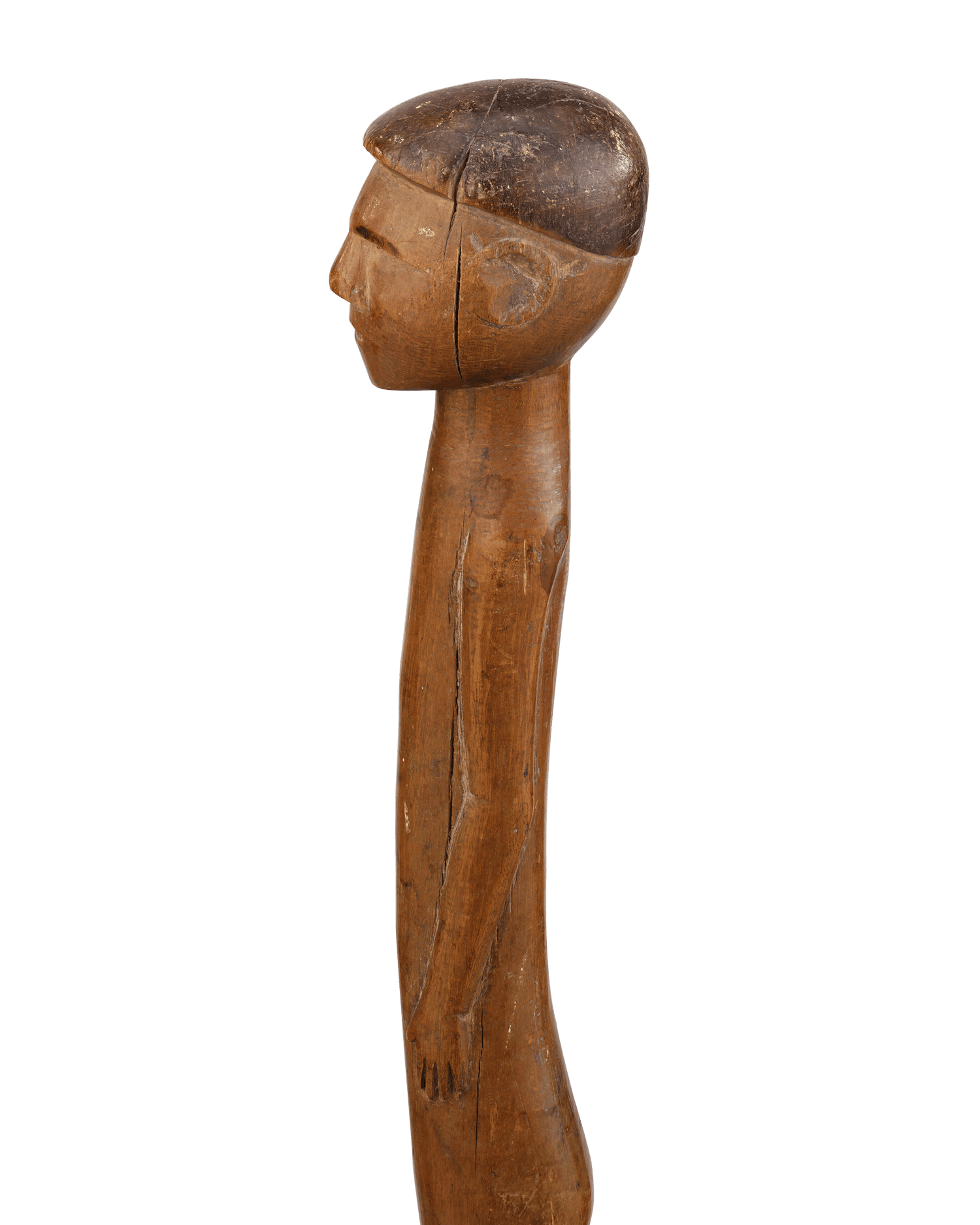 African Man Folk Art Cane