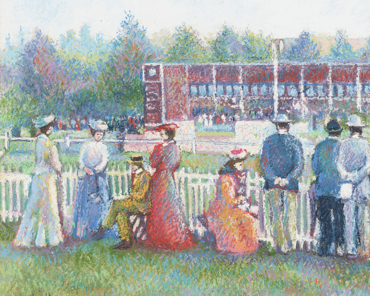 Dimanche au champ de course by H. Claude Pissarro