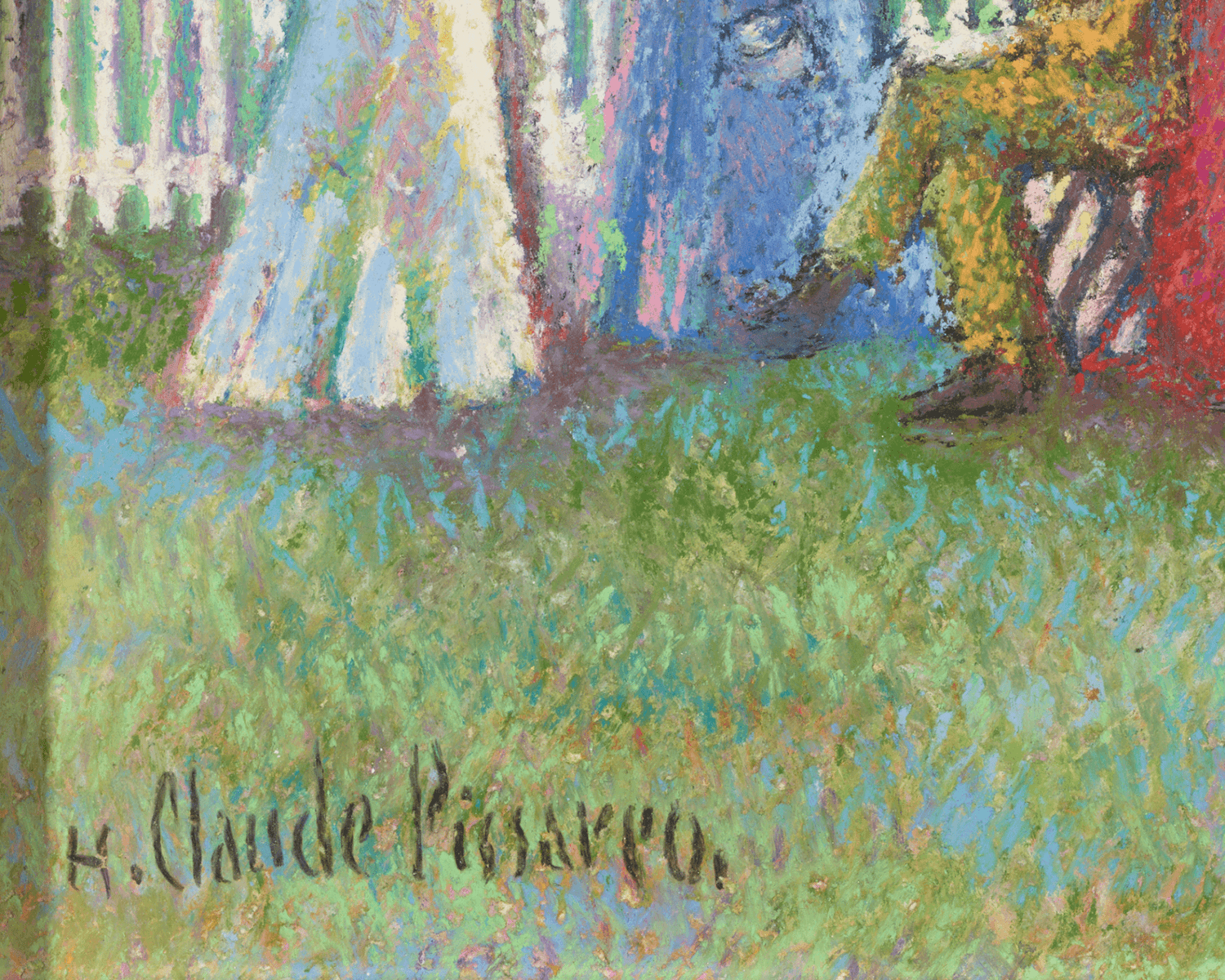 Dimanche au champ de course by H. Claude Pissarro