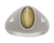 Cat’s Eye Chrysoberyl and Baguette Diamond Ring, 4.61 carats