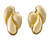 Henry Dunay Polished and Textured Gold Earrings
