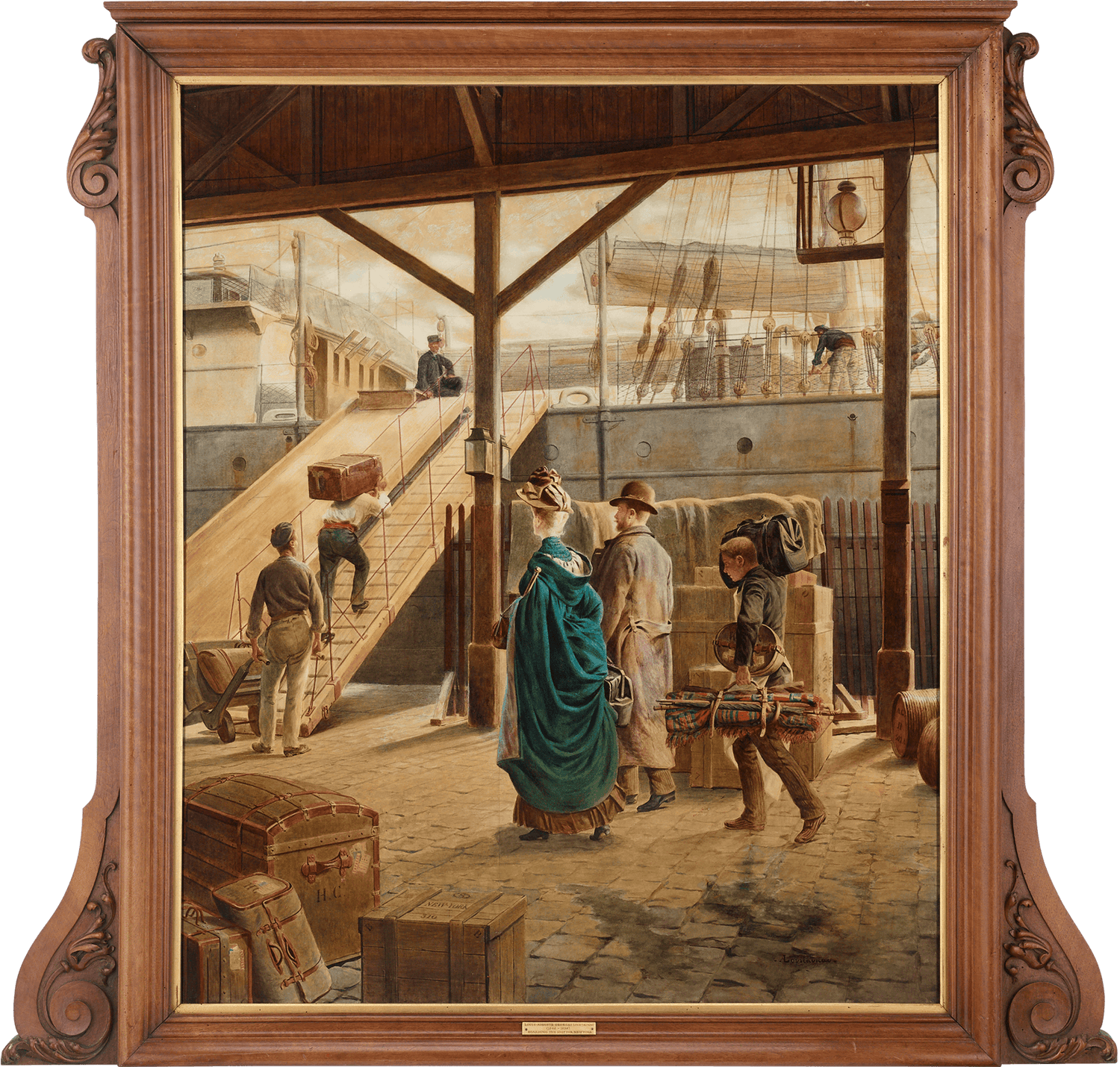 Boarding the Ship for New York by Auguste Loustaunau