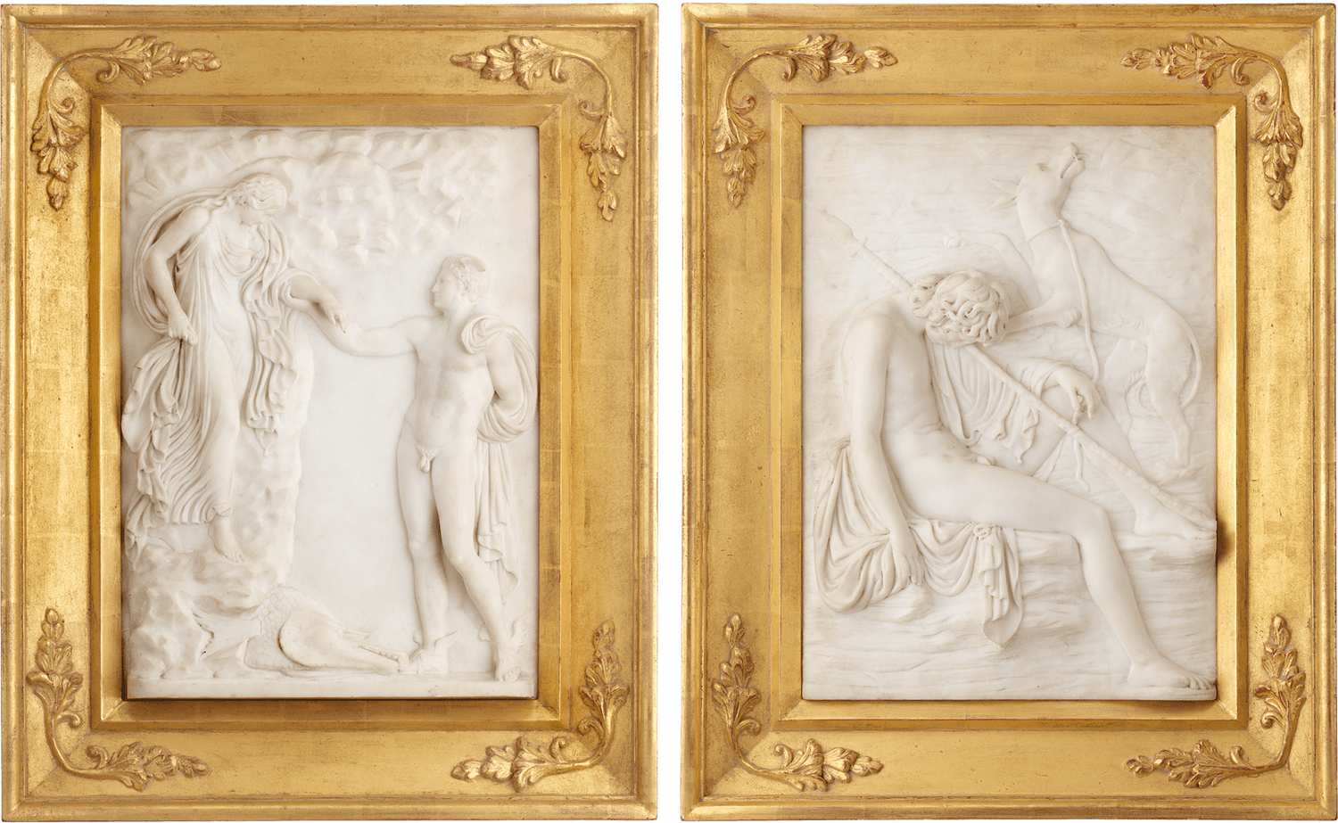 Italian Mythological Marble Plaques