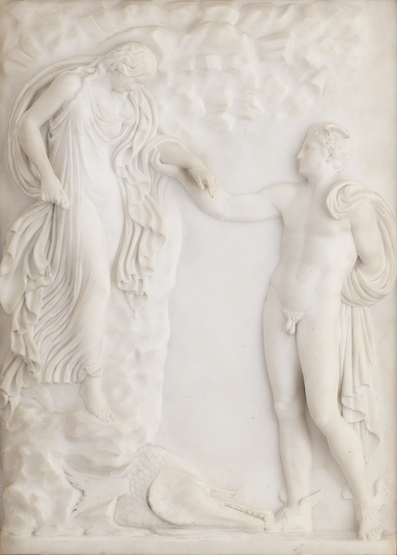 Italian Mythological Marble Plaques