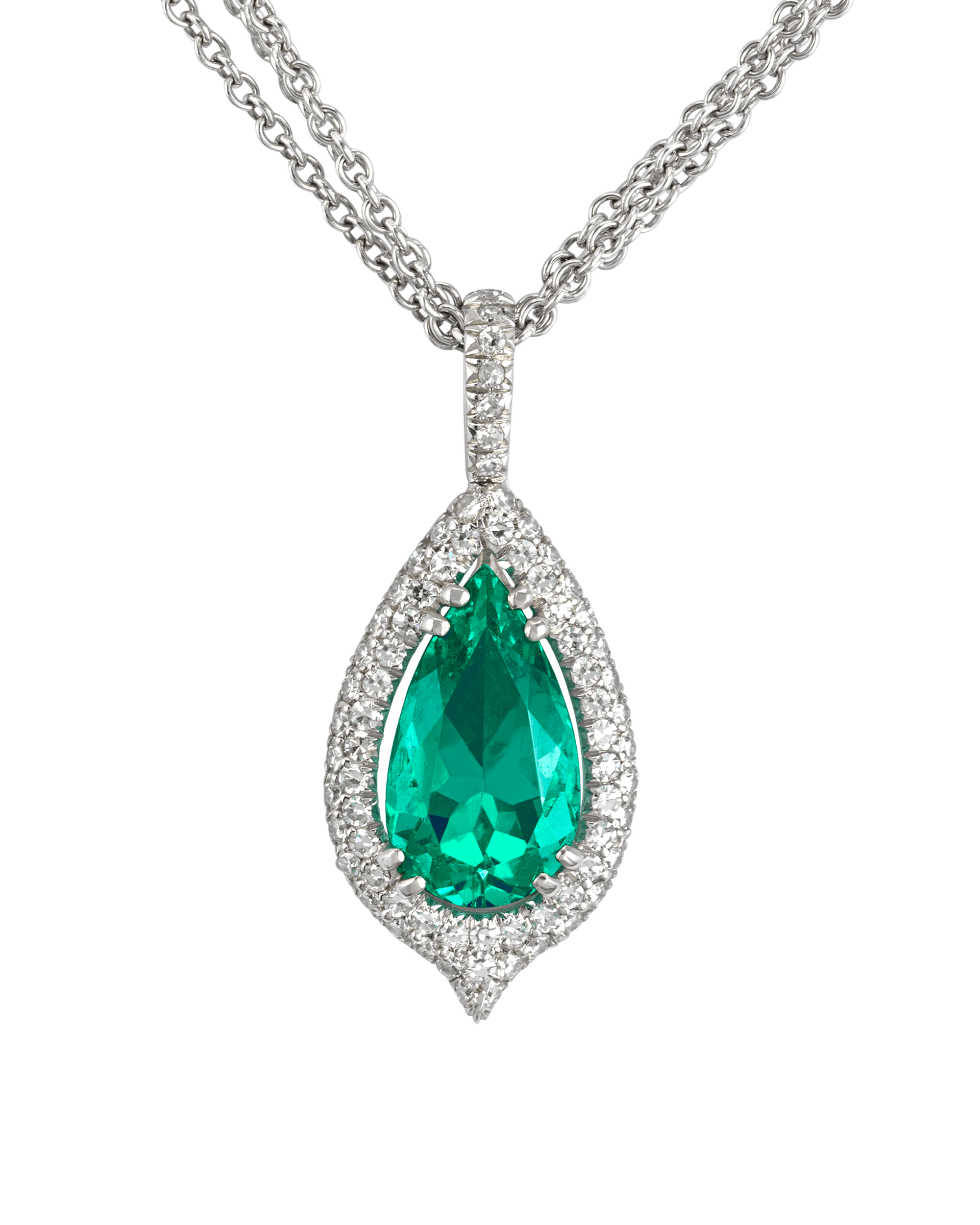 Untreated Colombian Emerald Pendant, 3.89 Carats