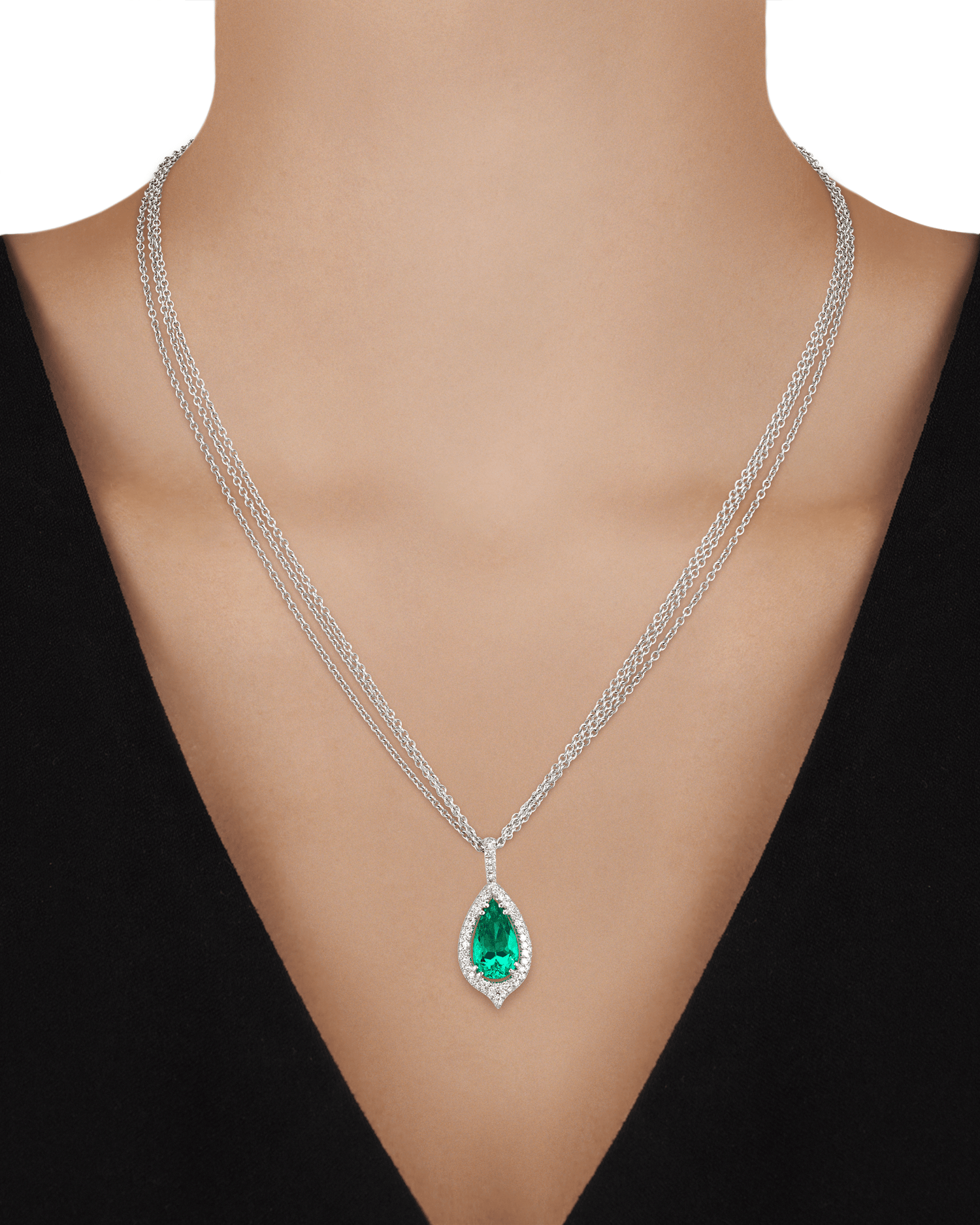 Untreated Colombian Emerald Pendant, 3.89 Carats