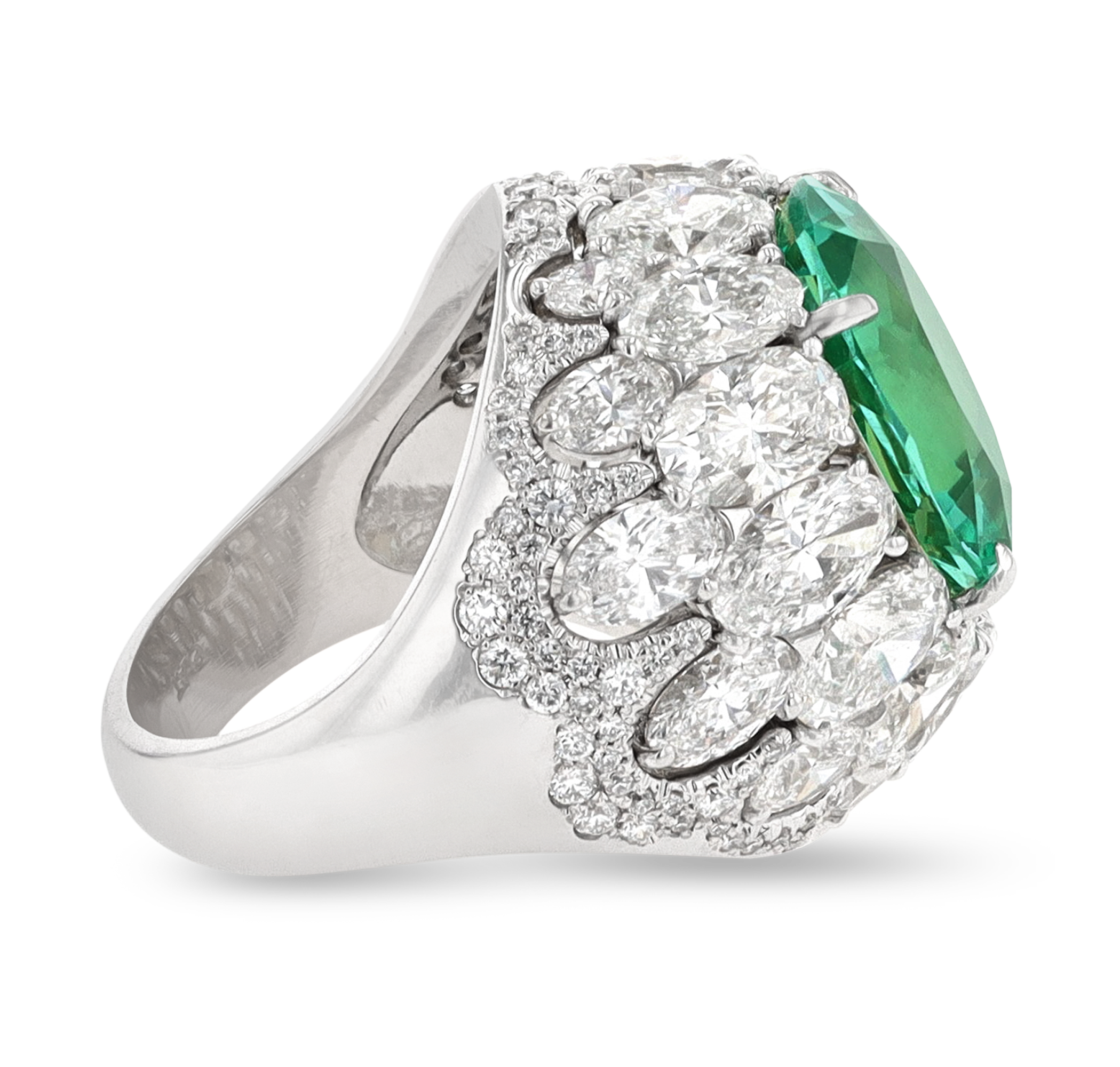 Untreated Colombian Emerald Ring, 6.61 Carats