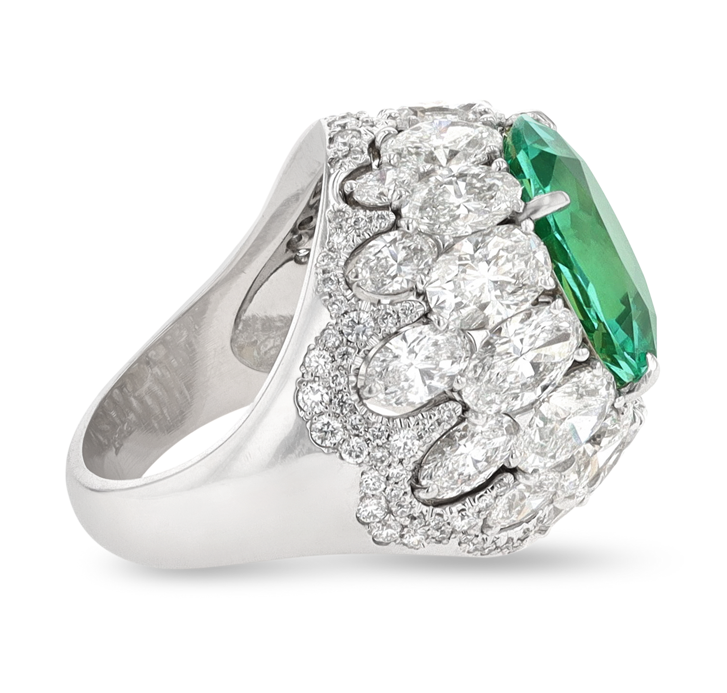 Untreated Colombian Emerald Ring, 6.61 Carats