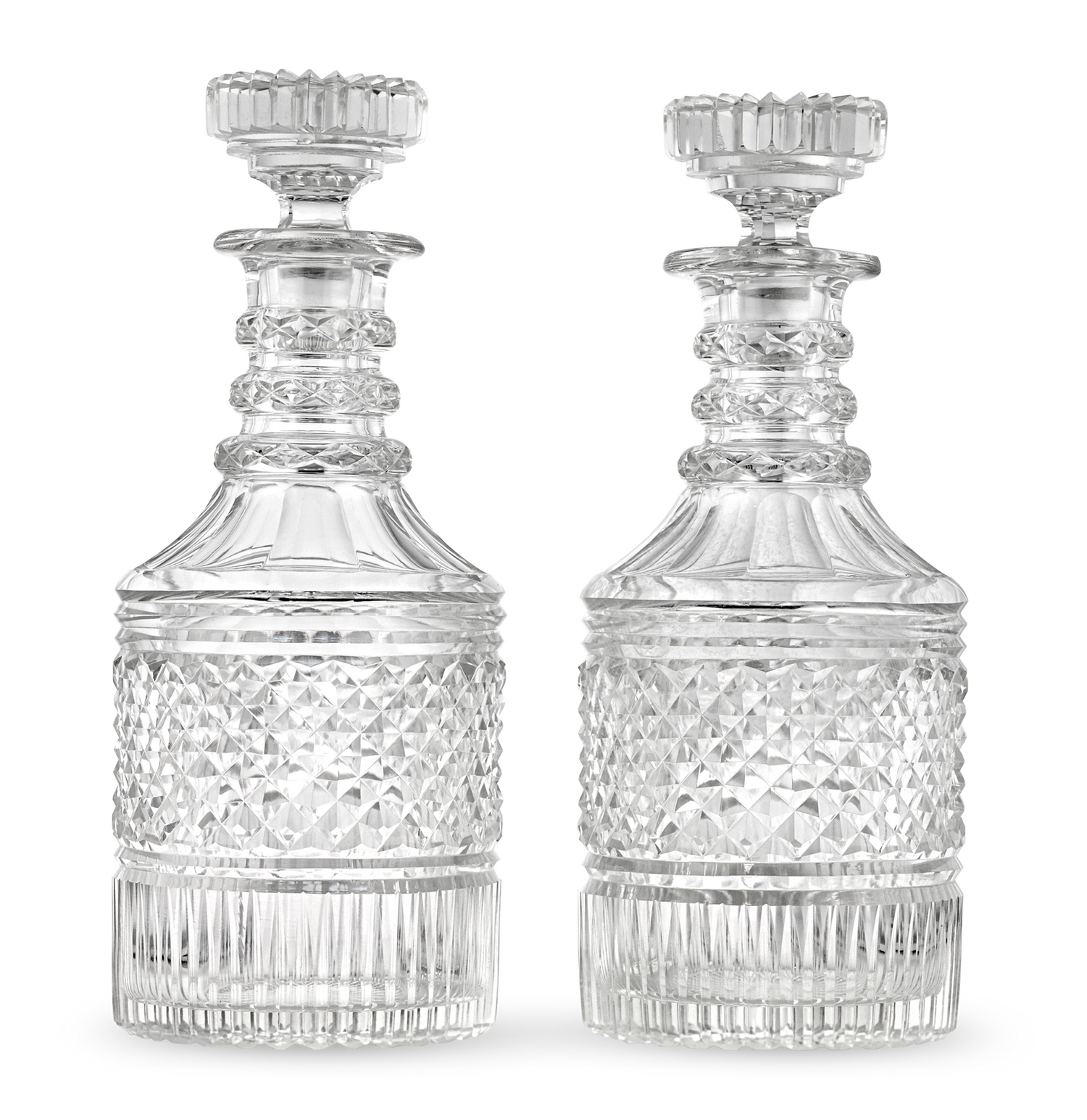 Pair of Cut Glass Decanters