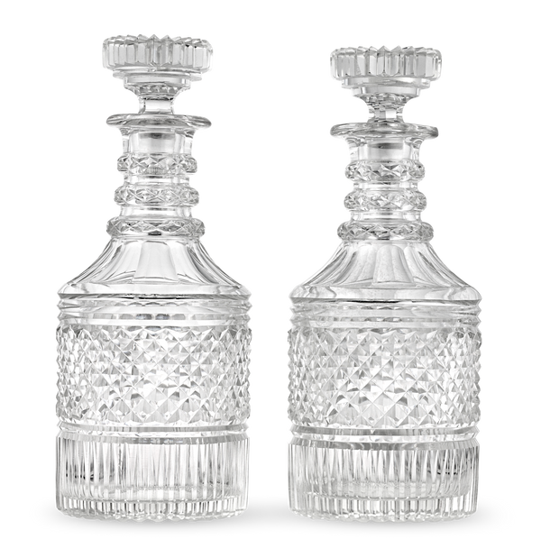 Pair of Cut Glass Decanters