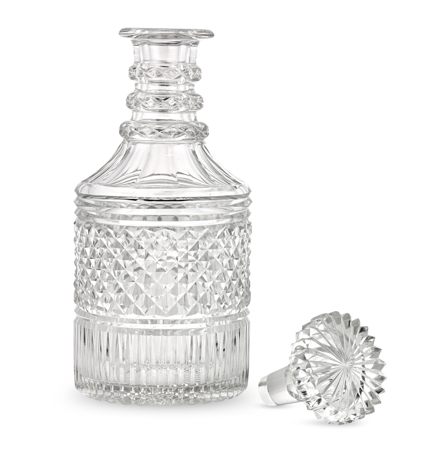 Pair of Cut Glass Decanters