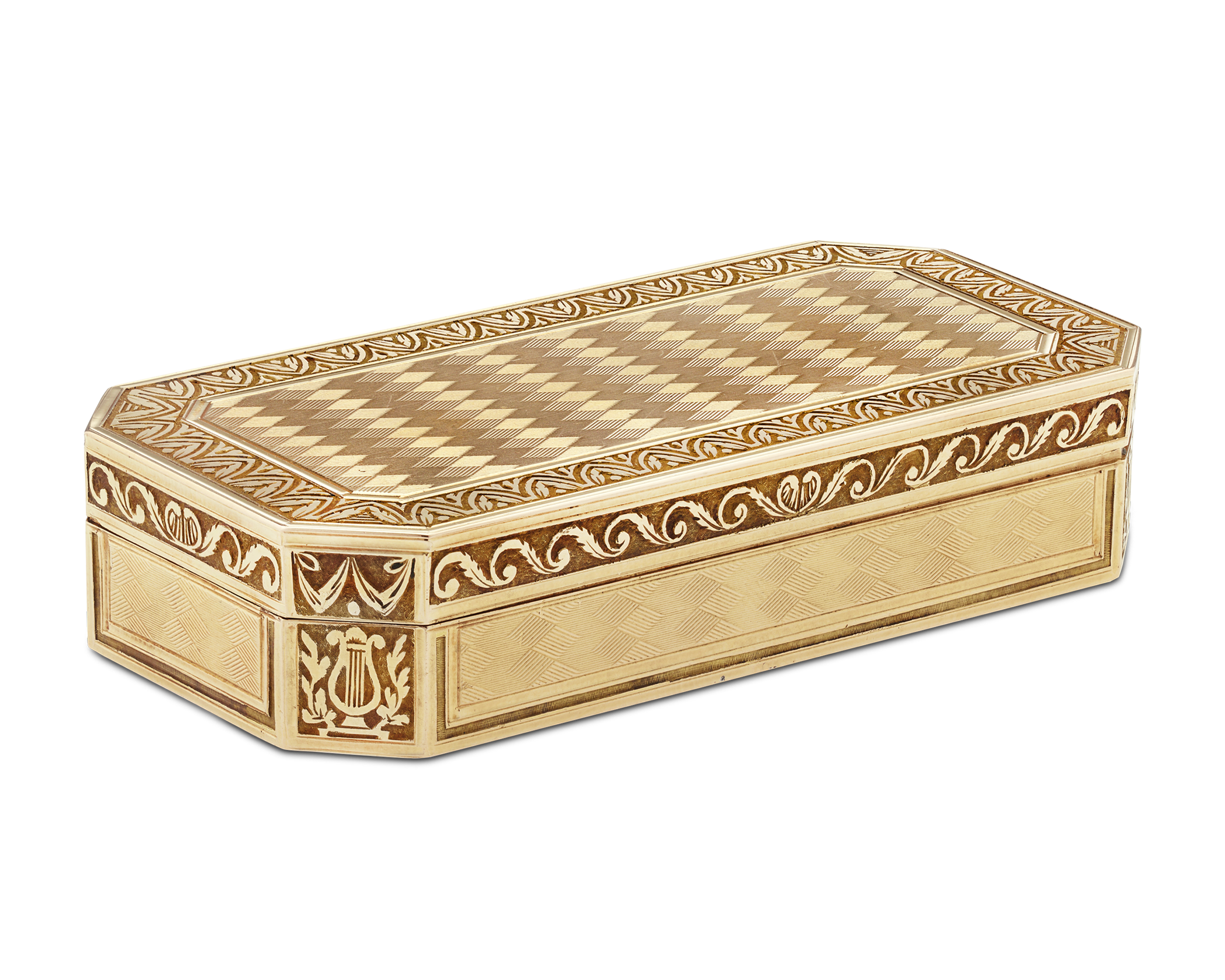 Swiss Multicolored Gold Snuff Box