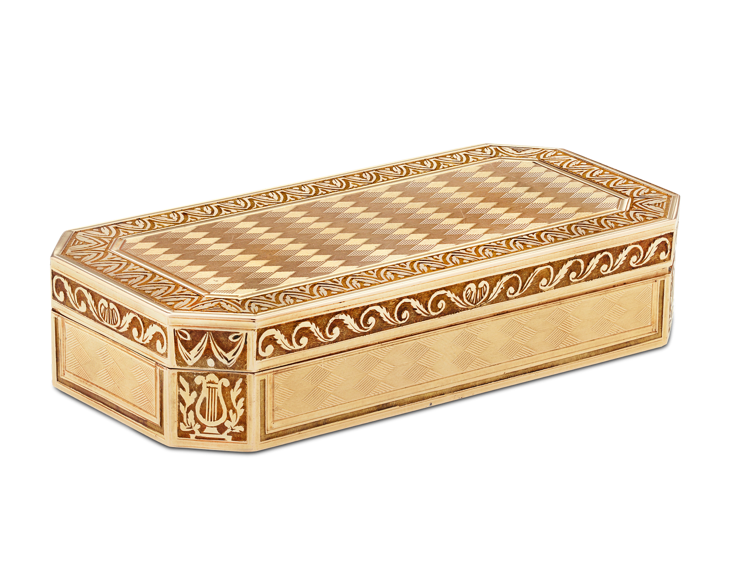 Swiss Multicolored Gold Snuff Box