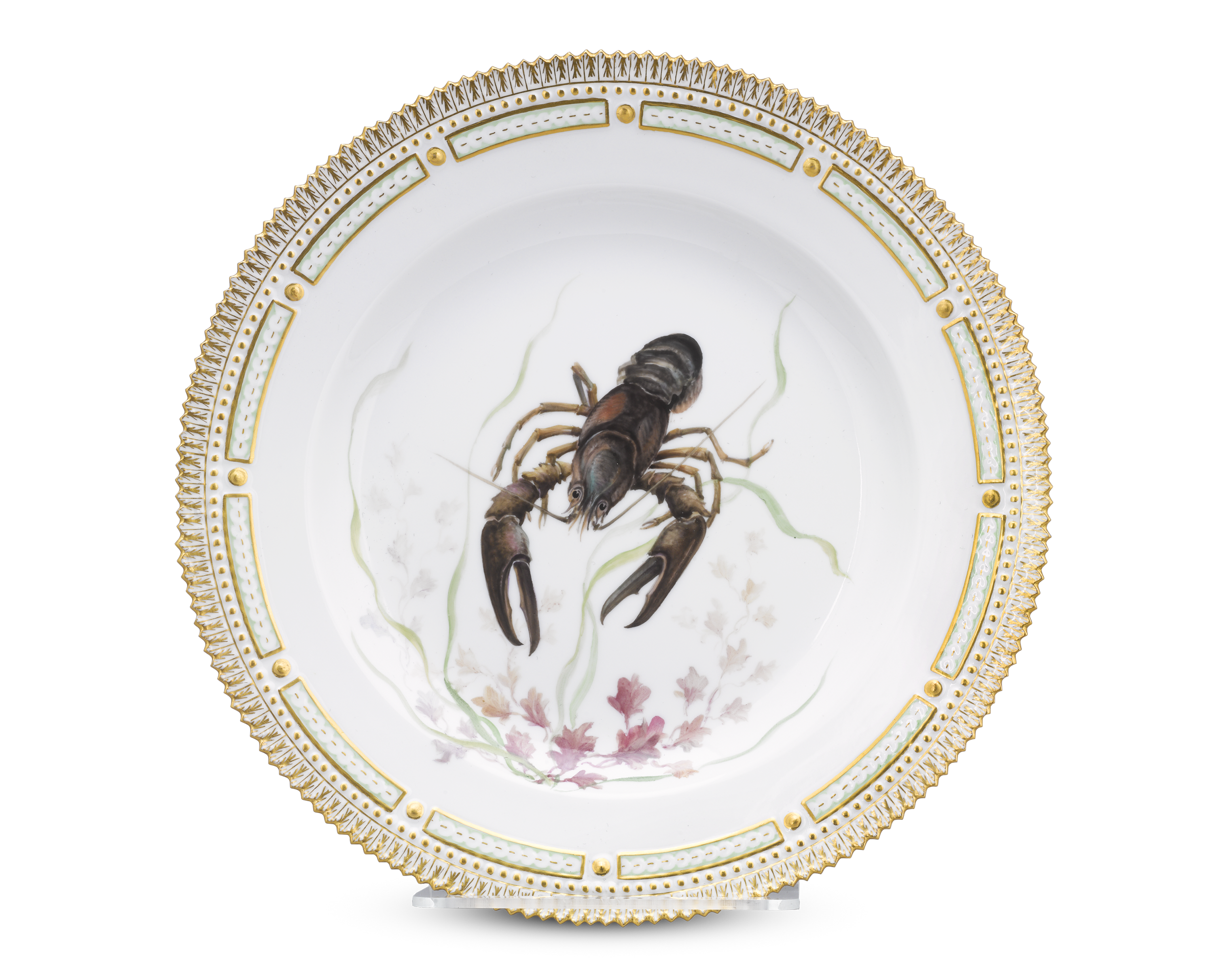 Crustacean Royal Copenhagen Flora Danica Plate