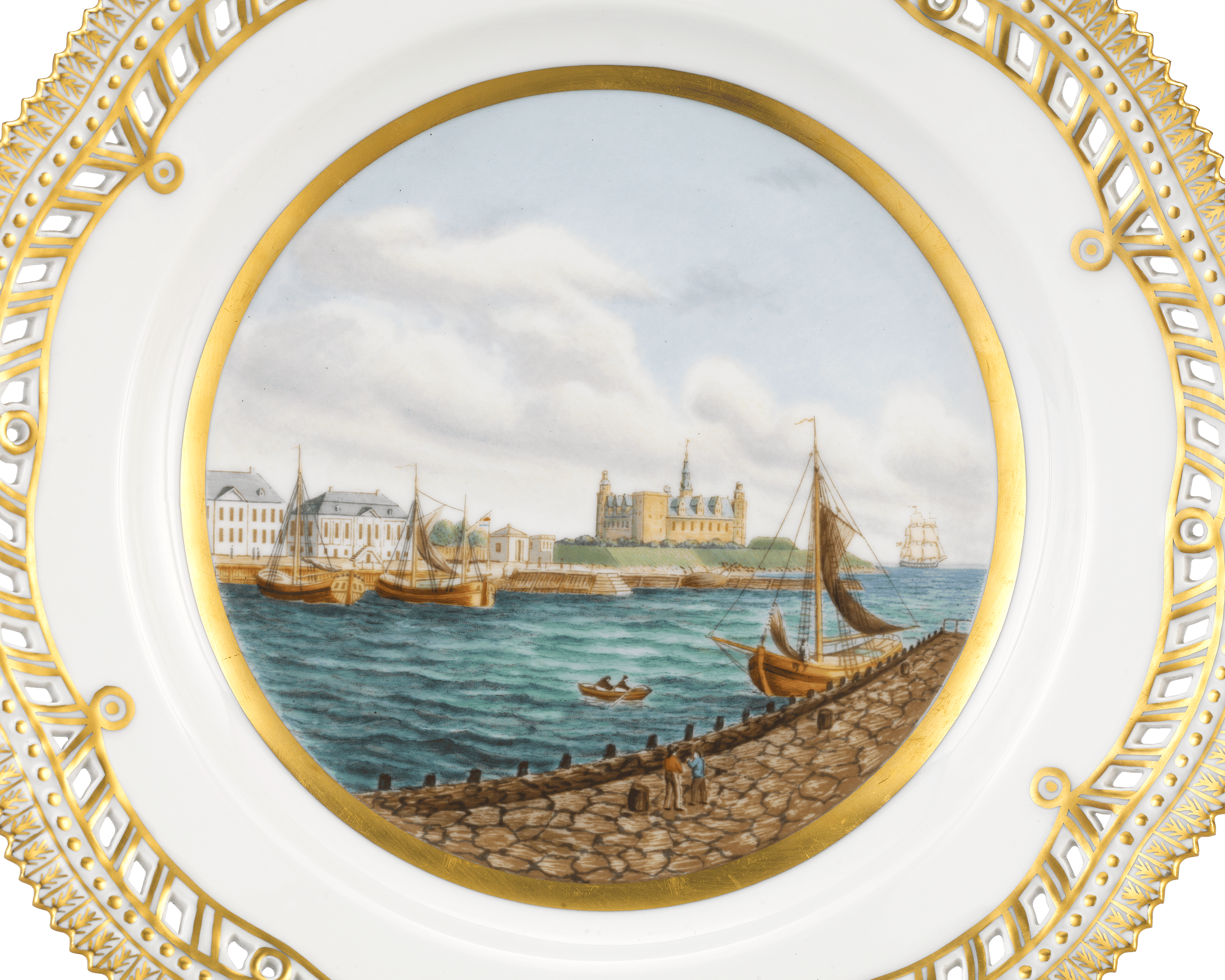 Kronborg Castle Porcelain Plate by Royal Copenhagen