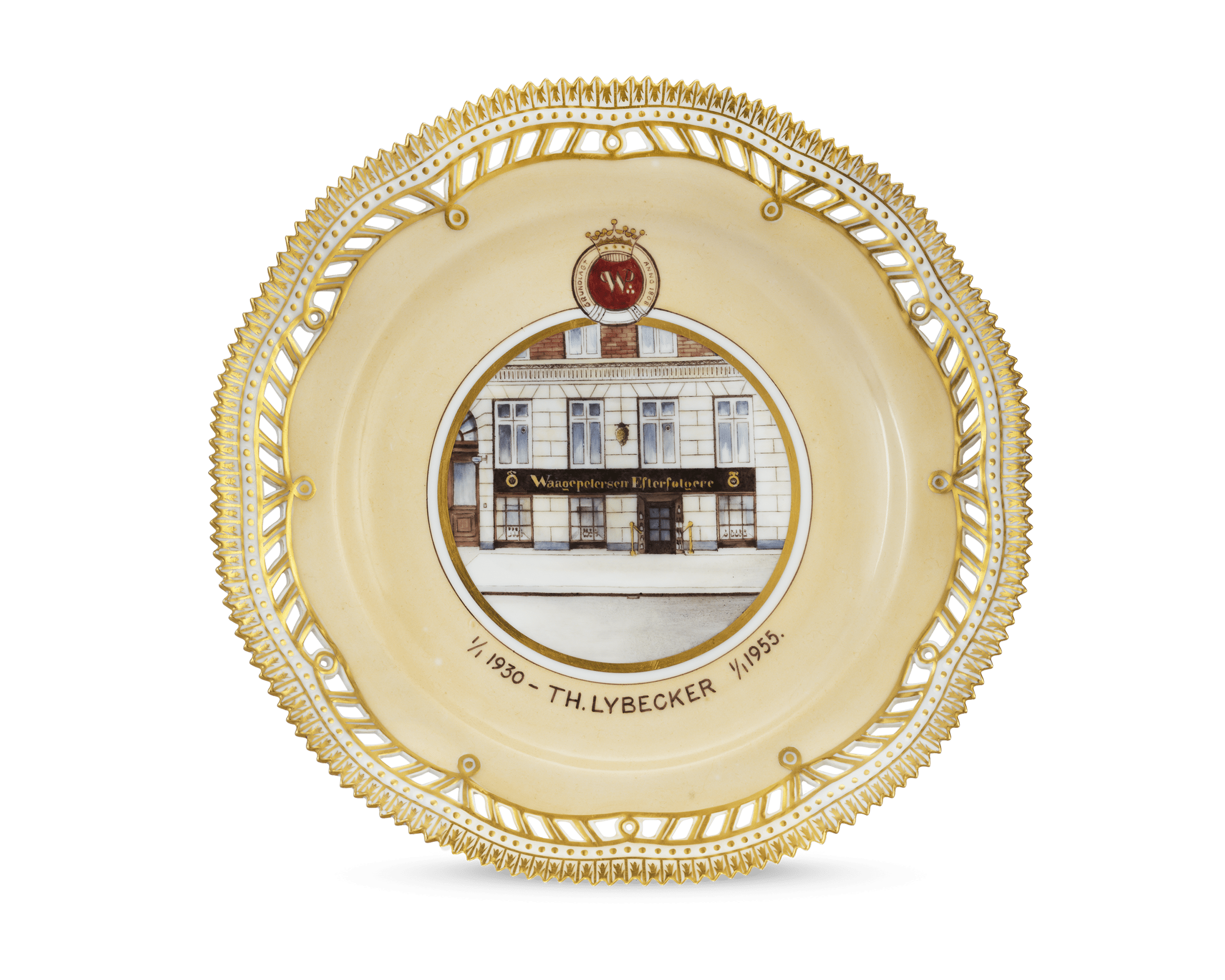 Waagepetersen Porcelain Plate by Royal Copenhagen