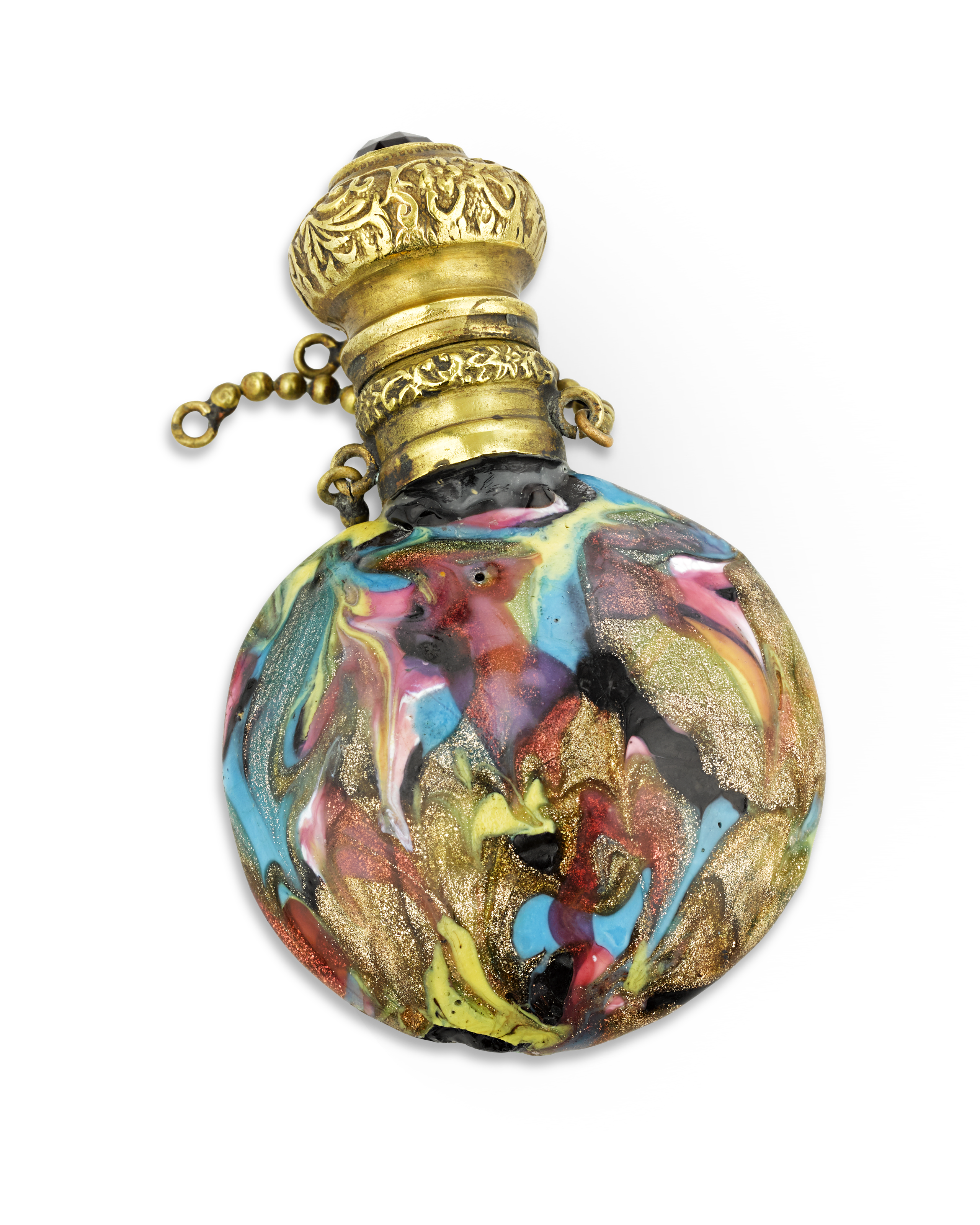 Multi-Color Marbled Venetian Glass Perfume