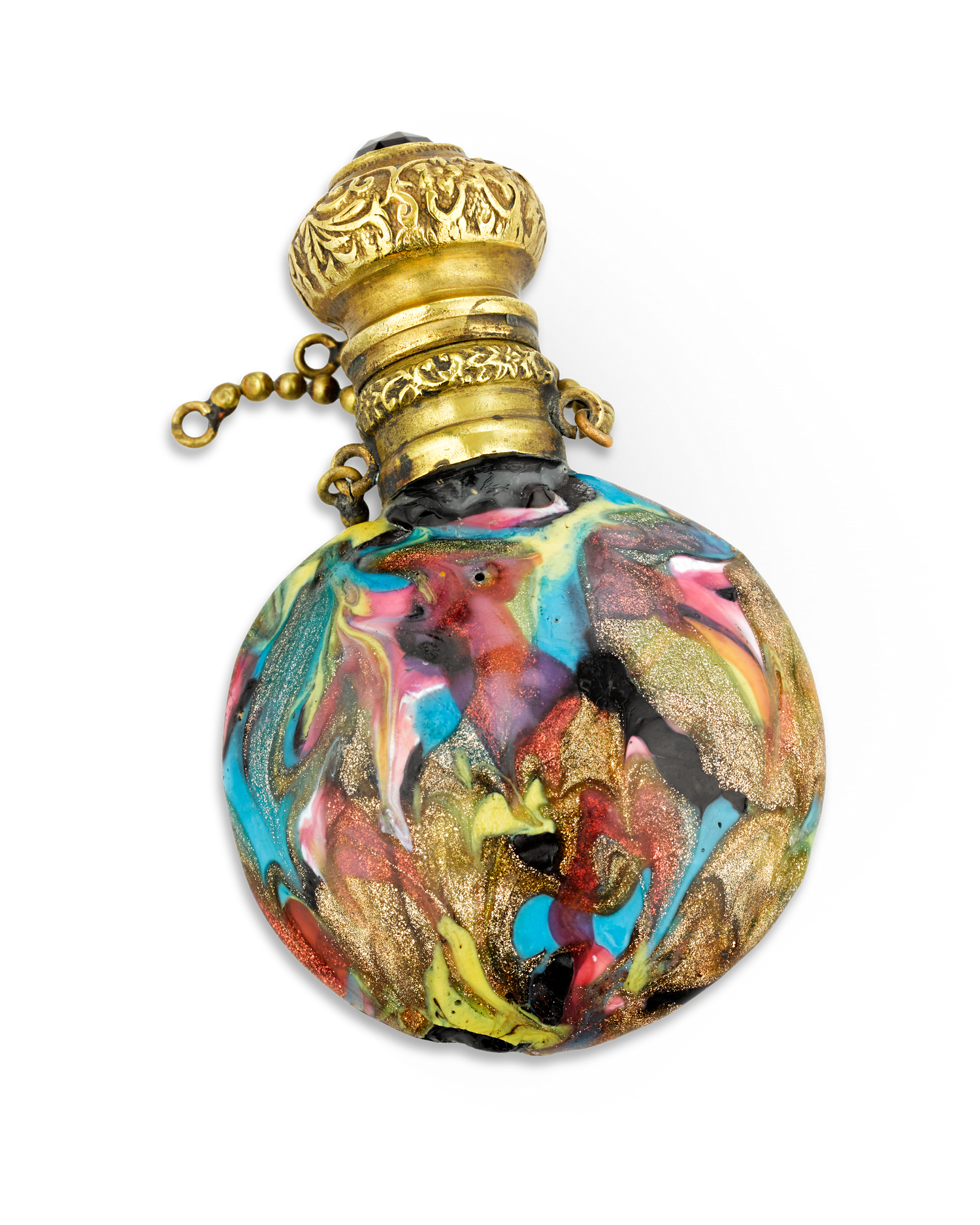 Multi-Color Marbled Venetian Glass Perfume