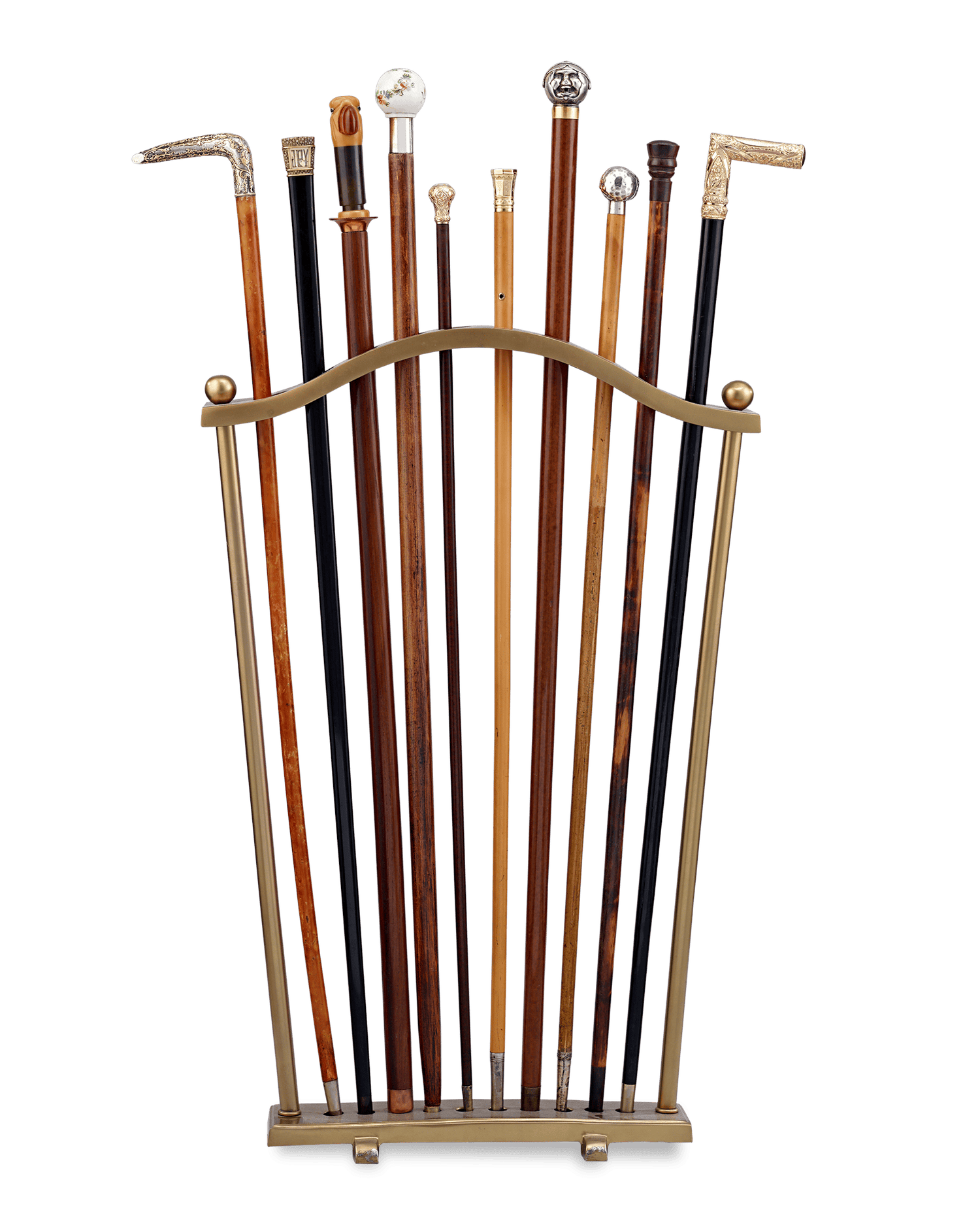 Brass Cane Stand for Ten