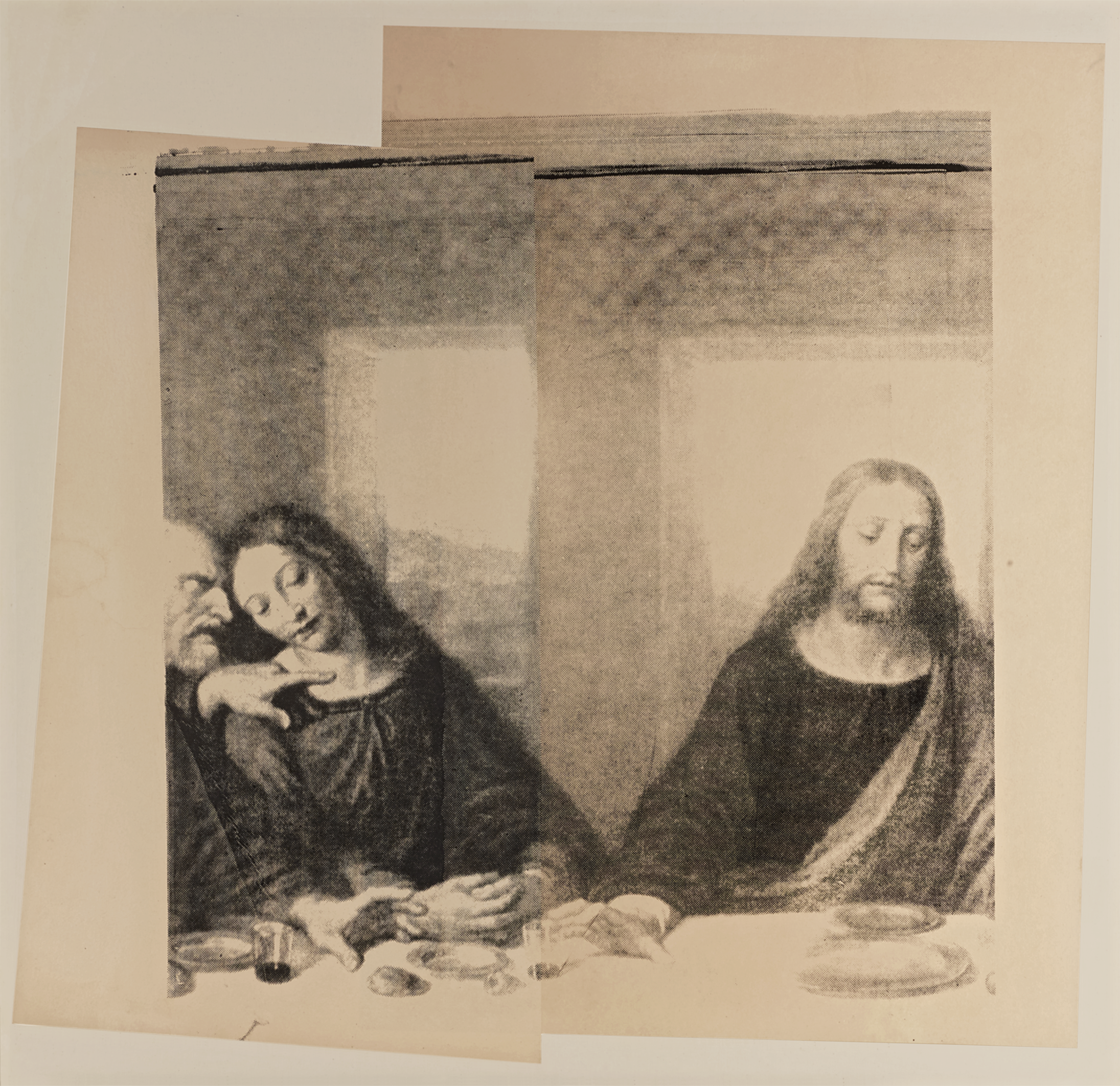 Last Supper Detail: Peter, John and Jesus by Andy Warhol