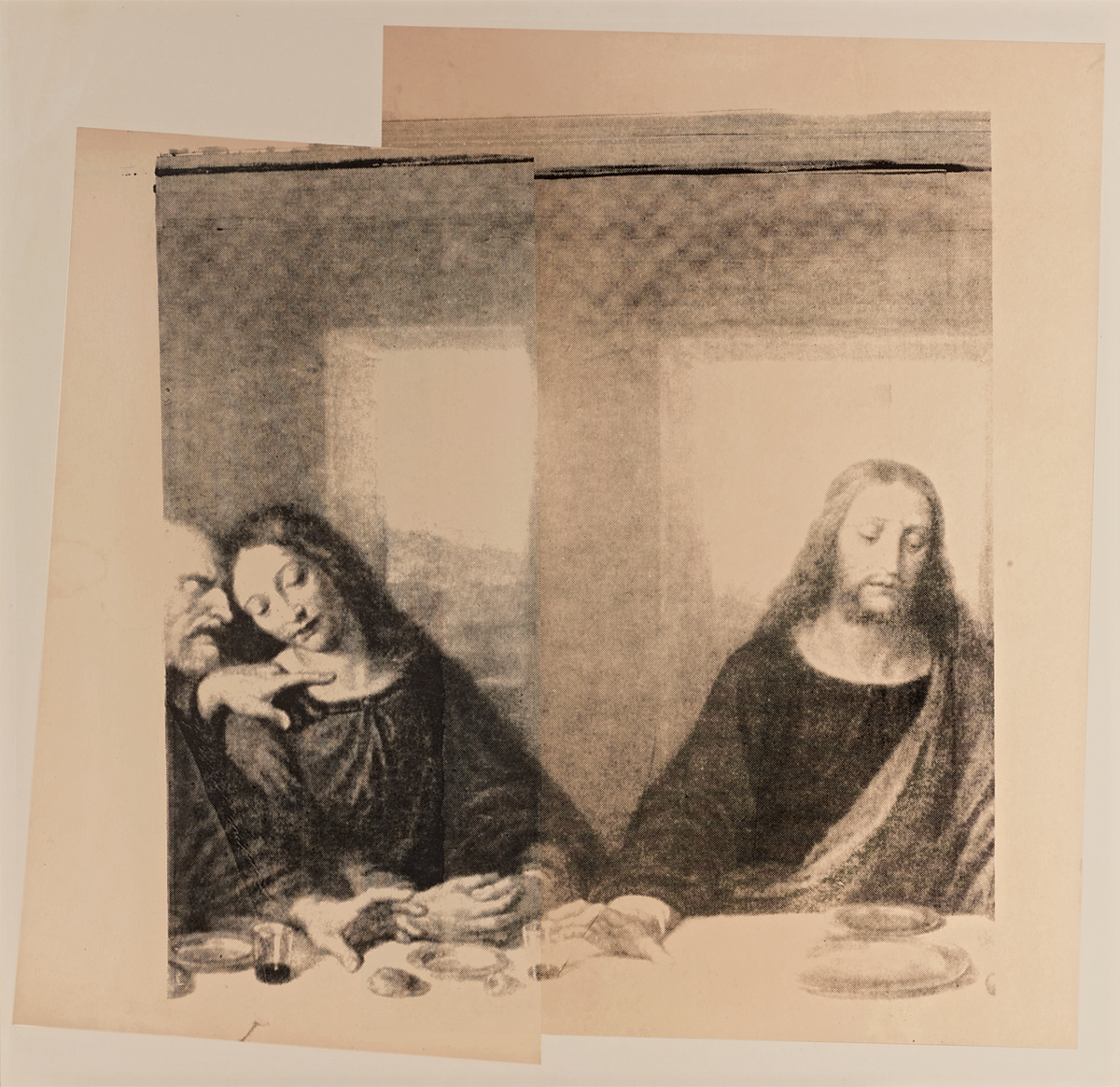 Last Supper Detail: Peter, John and Jesus by Andy Warhol