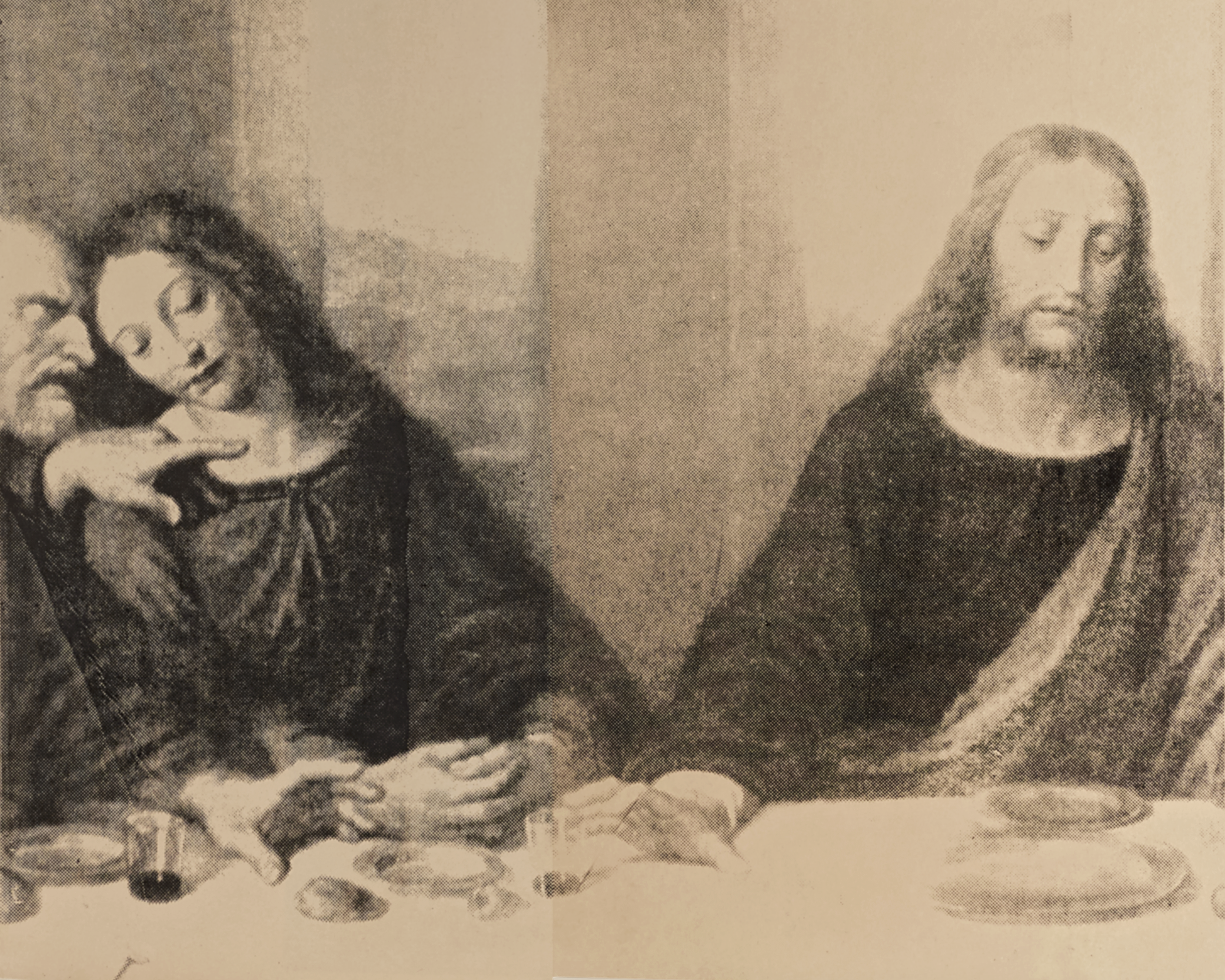 Last Supper Detail: Peter, John and Jesus by Andy Warhol