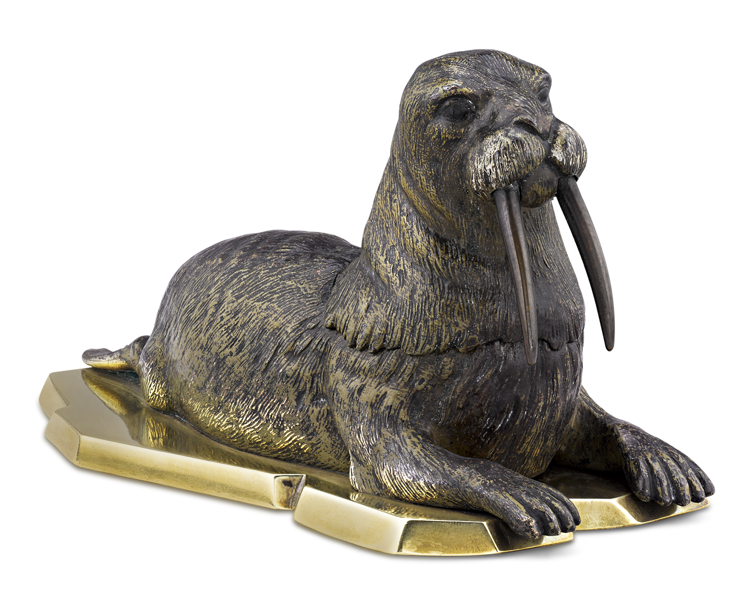 Vienna Bronze Walrus Inkwell