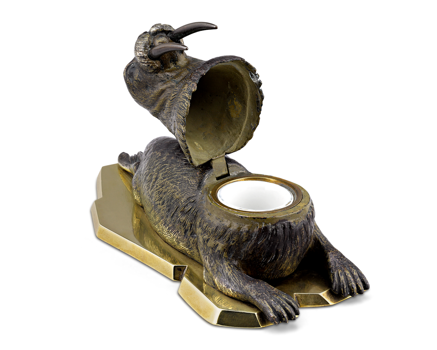 Vienna Bronze Walrus Inkwell