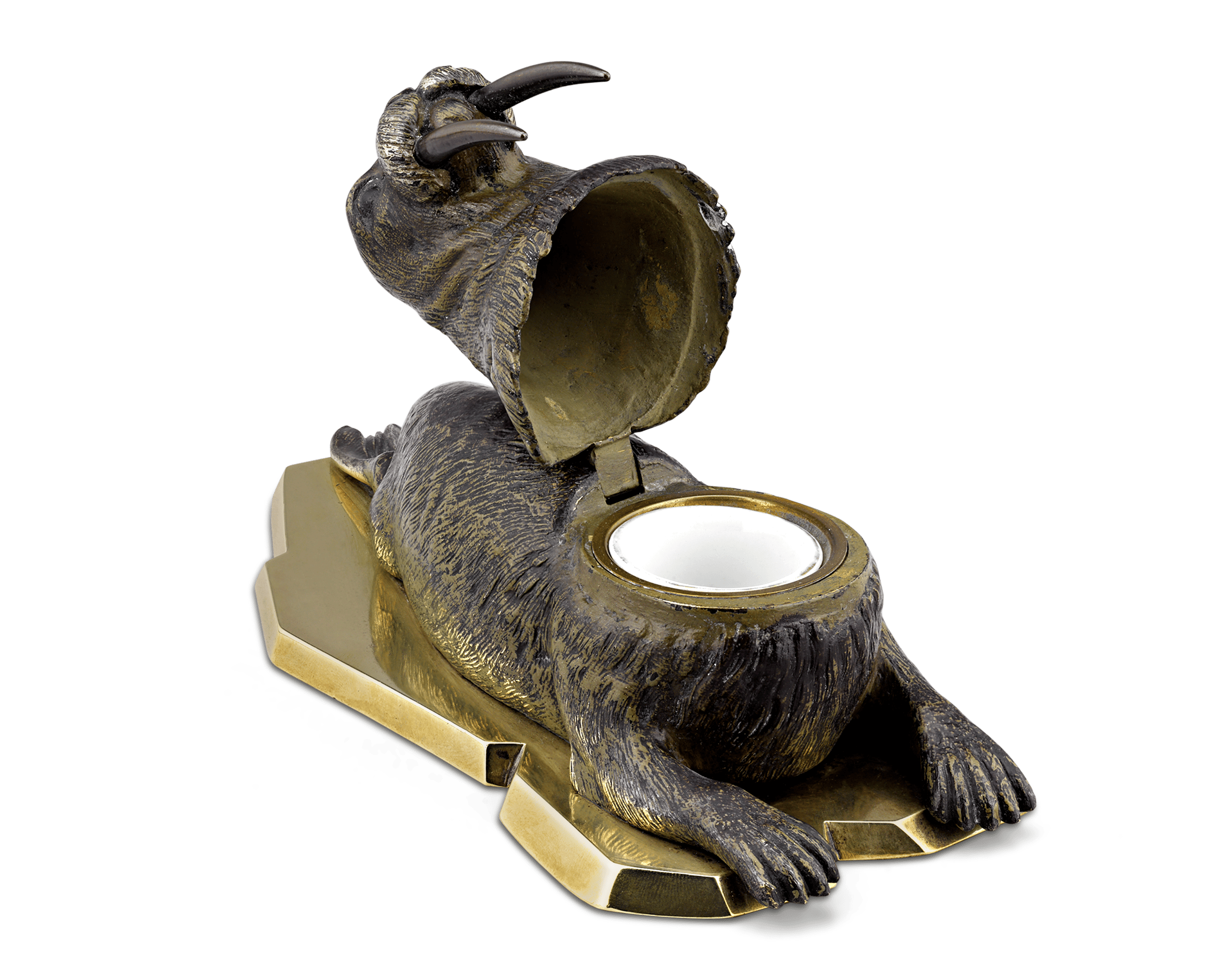 Vienna Bronze Walrus Inkwell