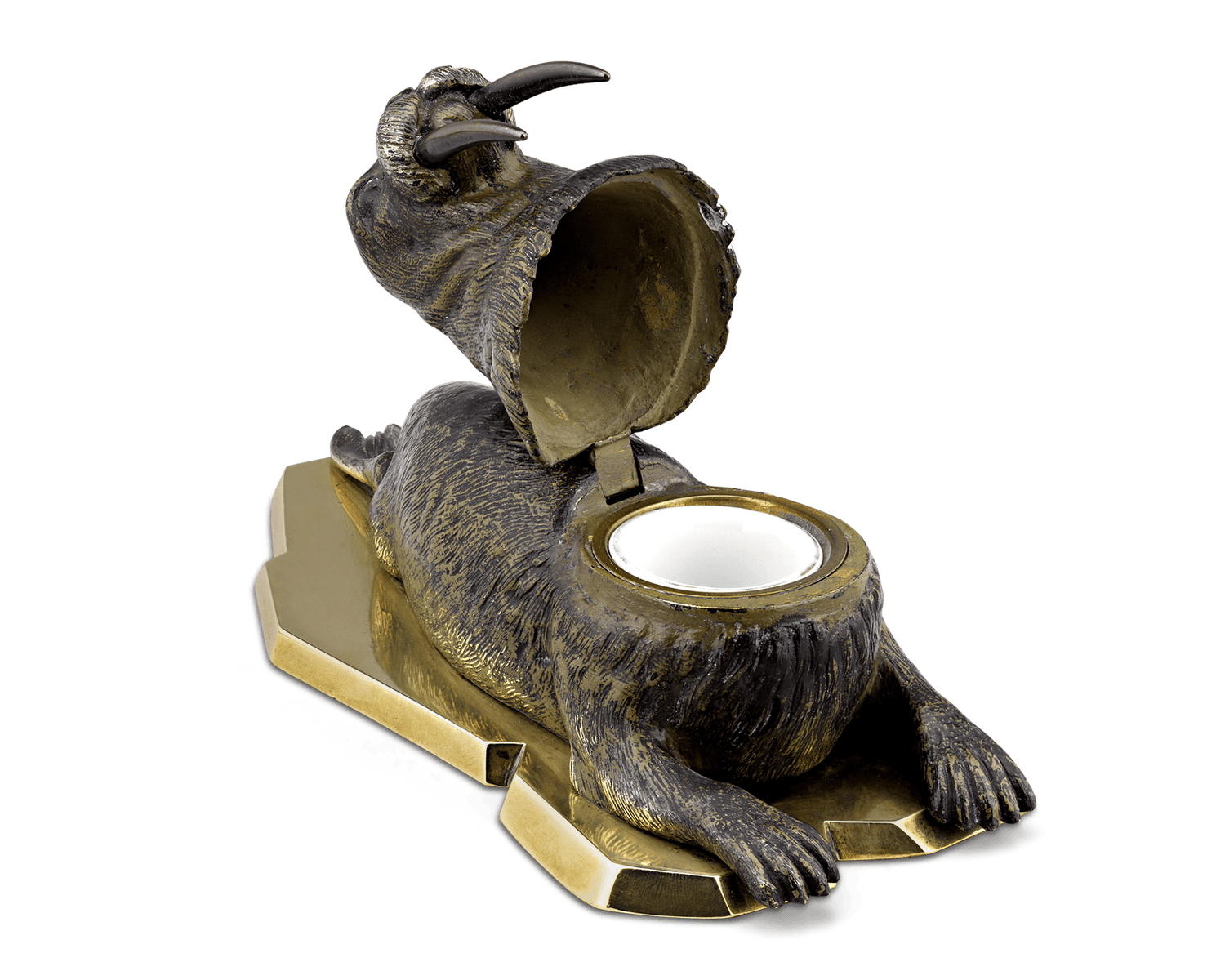 Vienna Bronze Walrus Inkwell
