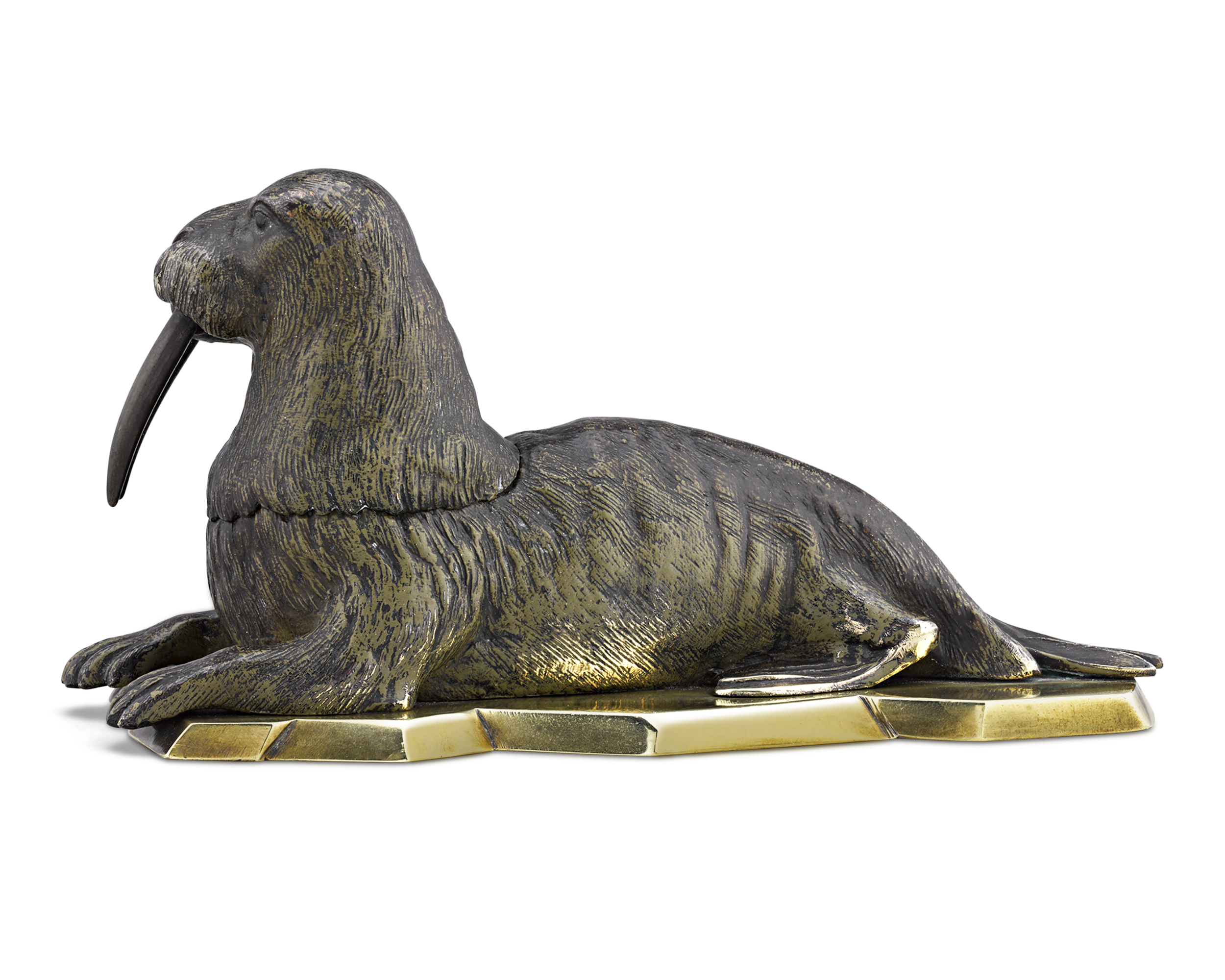 Vienna Bronze Walrus Inkwell