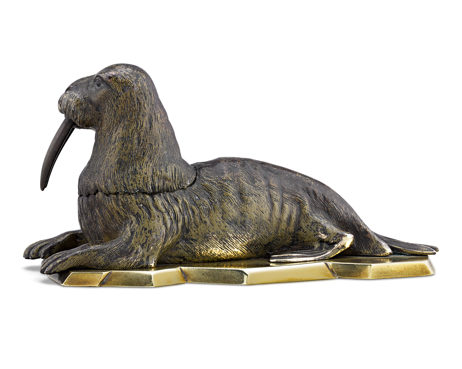 Vienna Bronze Walrus Inkwell