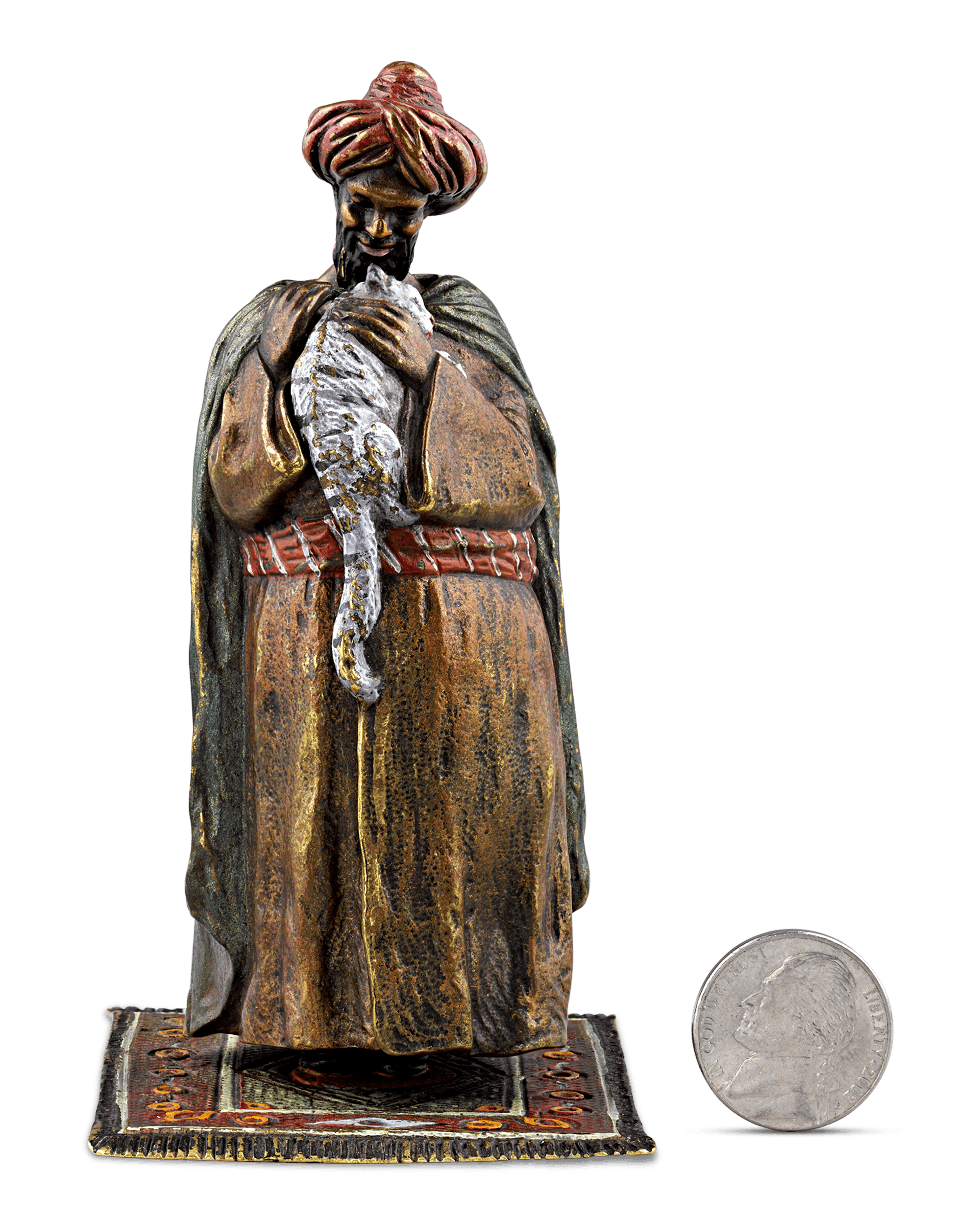 Erotic Bedouin Bronze by Franz Bergmann