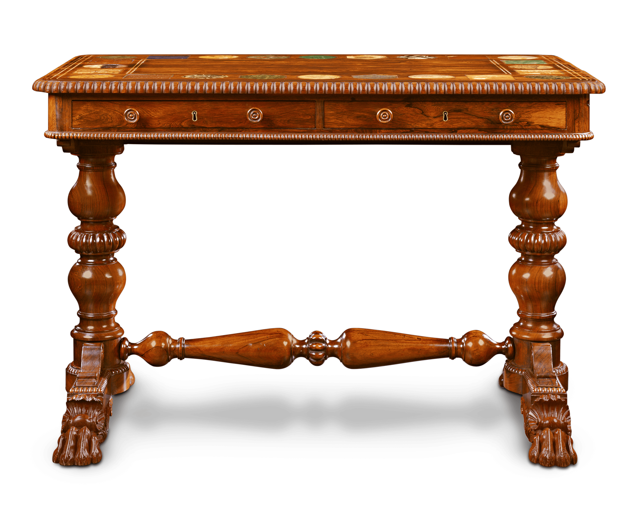 Hardstone and Rosewood Centre Table Attributed To Gillows