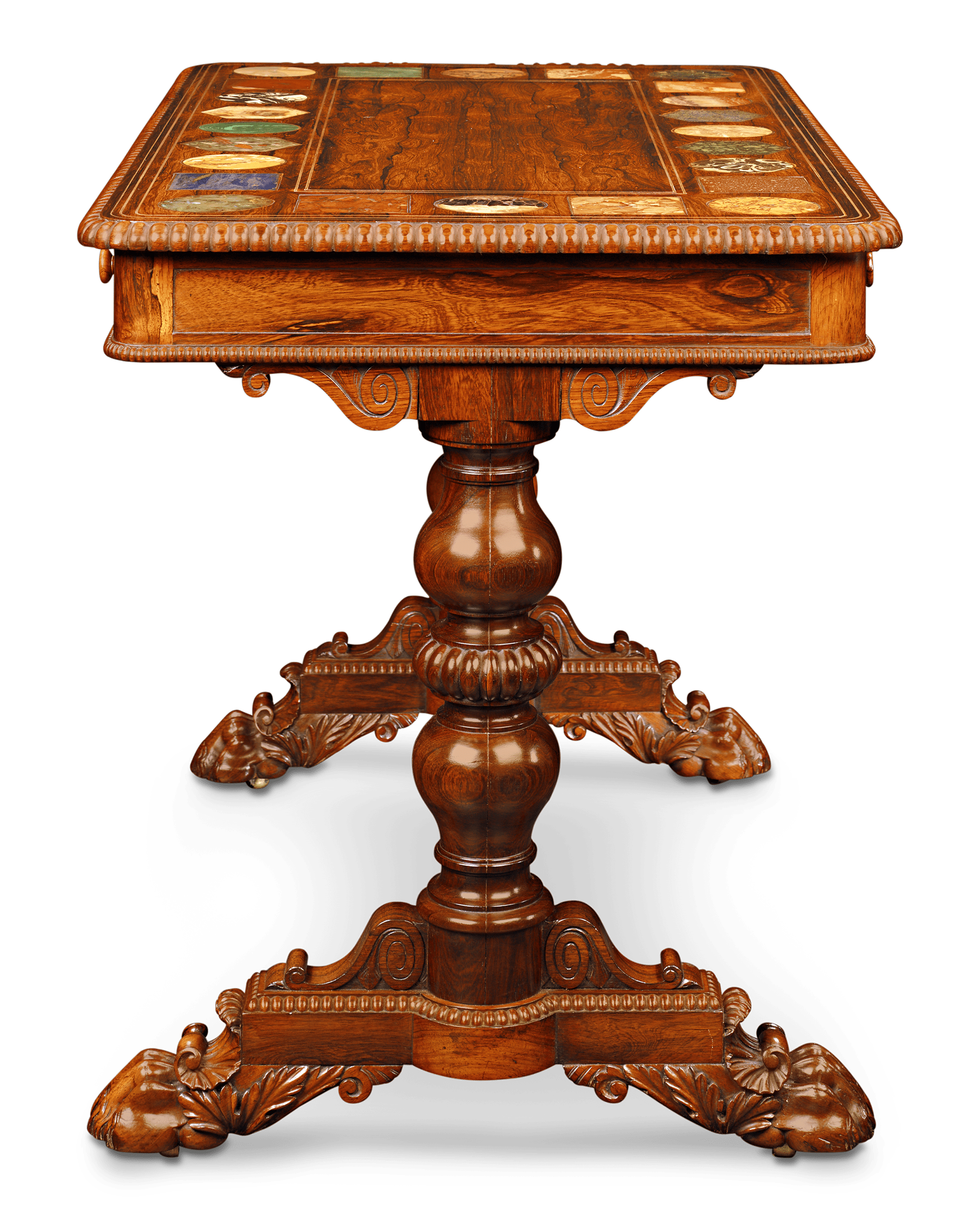 Hardstone and Rosewood Centre Table Attributed To Gillows